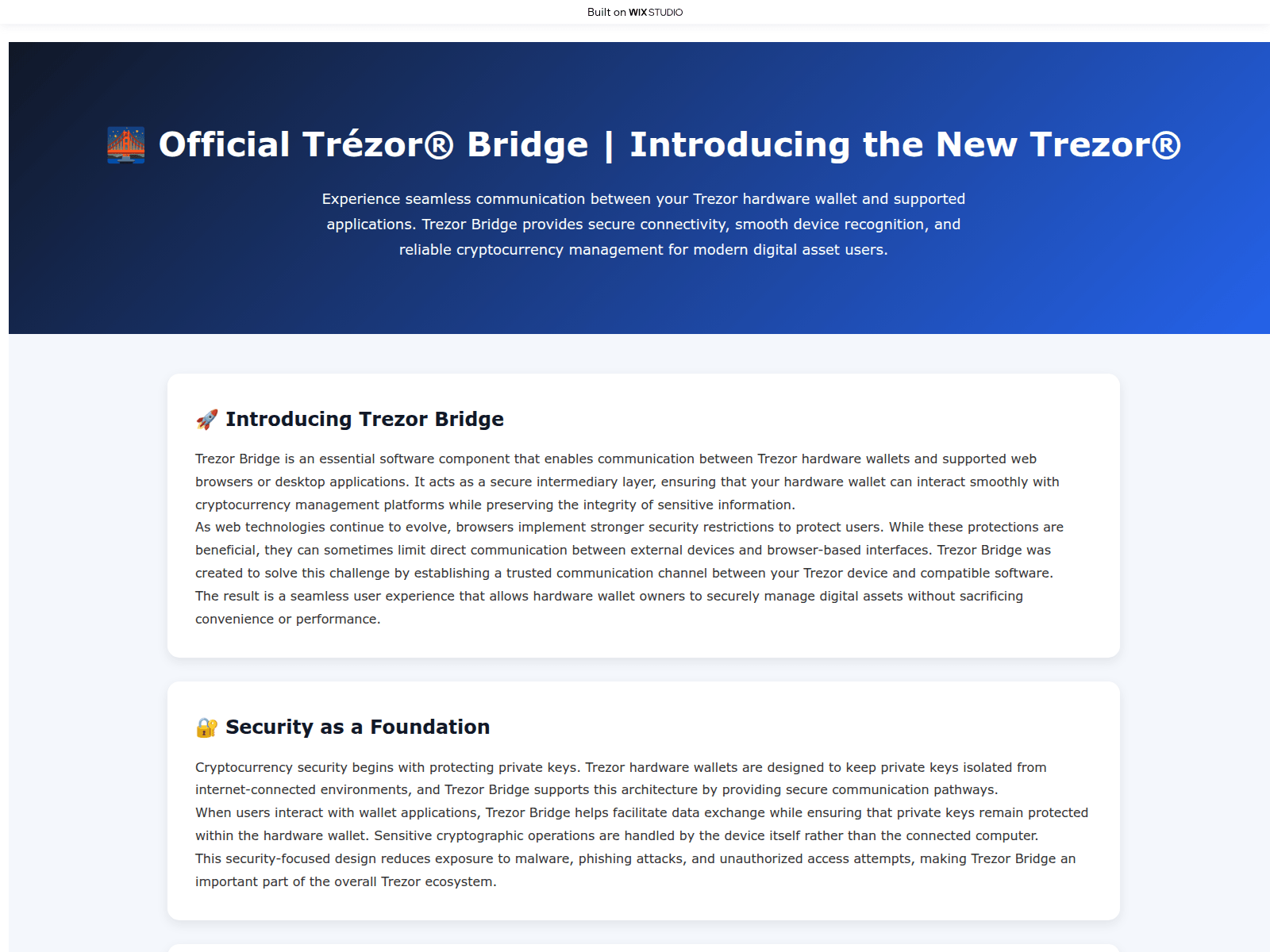 Screenshot of bridge-trz.wixstudio.com