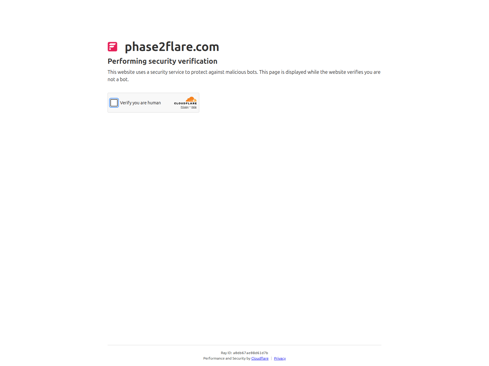 Screenshot of phase2flare.com