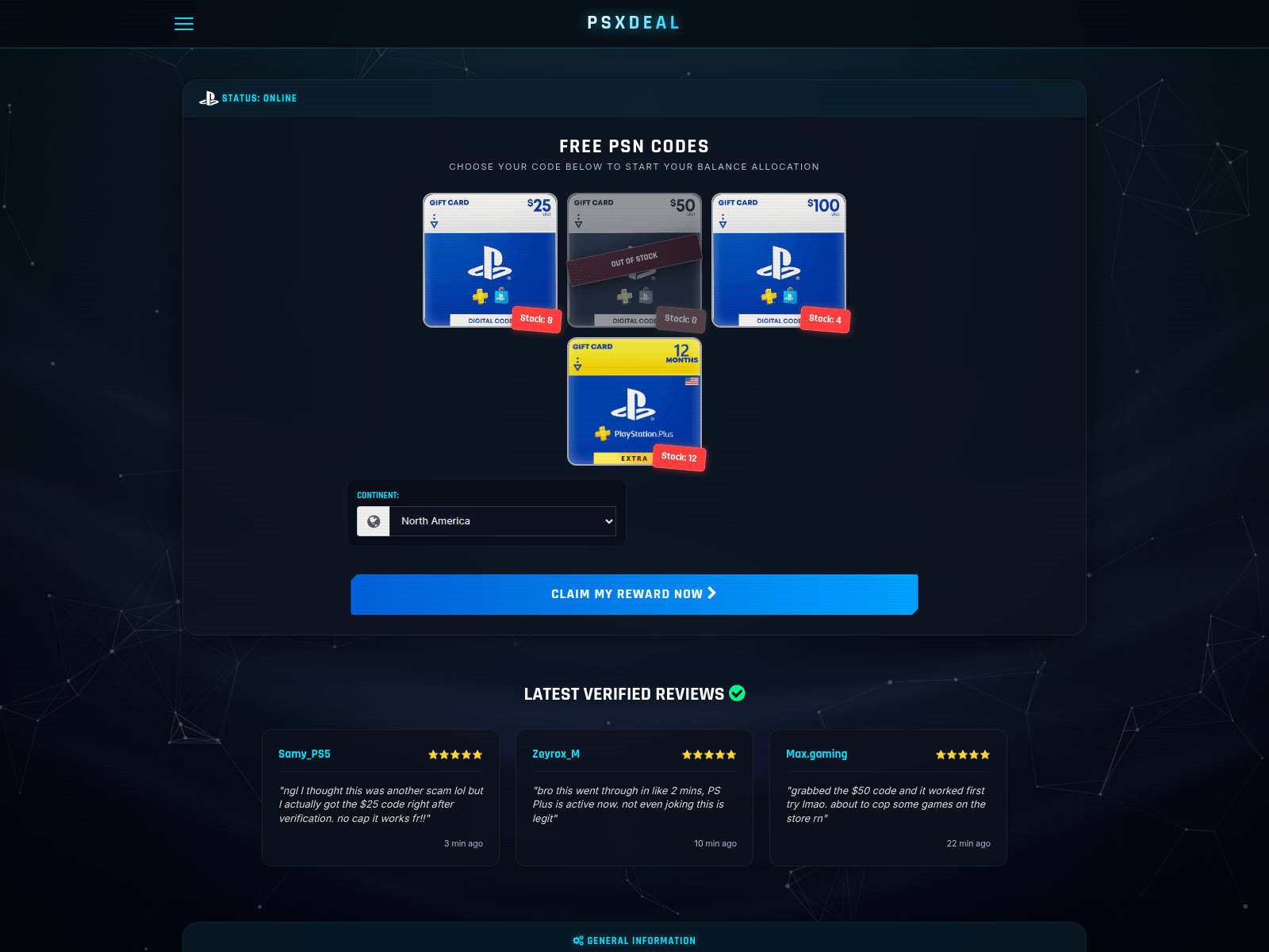Captura de tela de psxdeal.cc