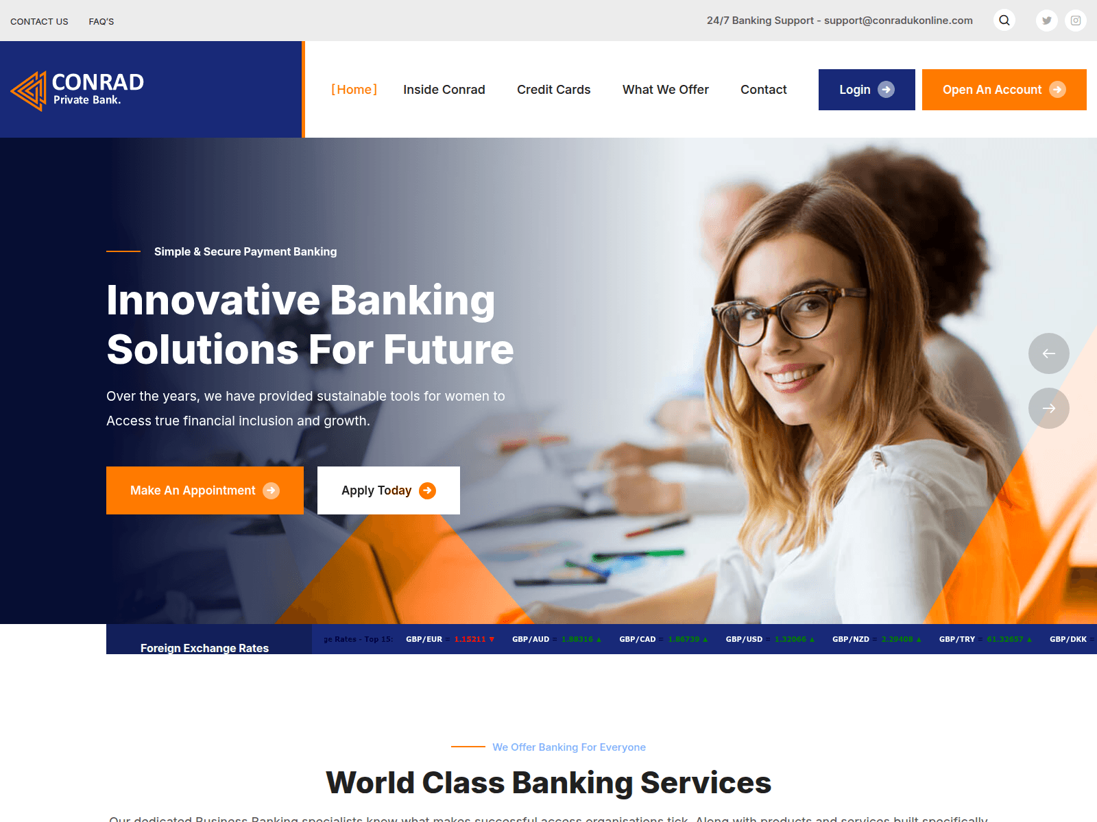 Screenshot of conradpbukonline.com