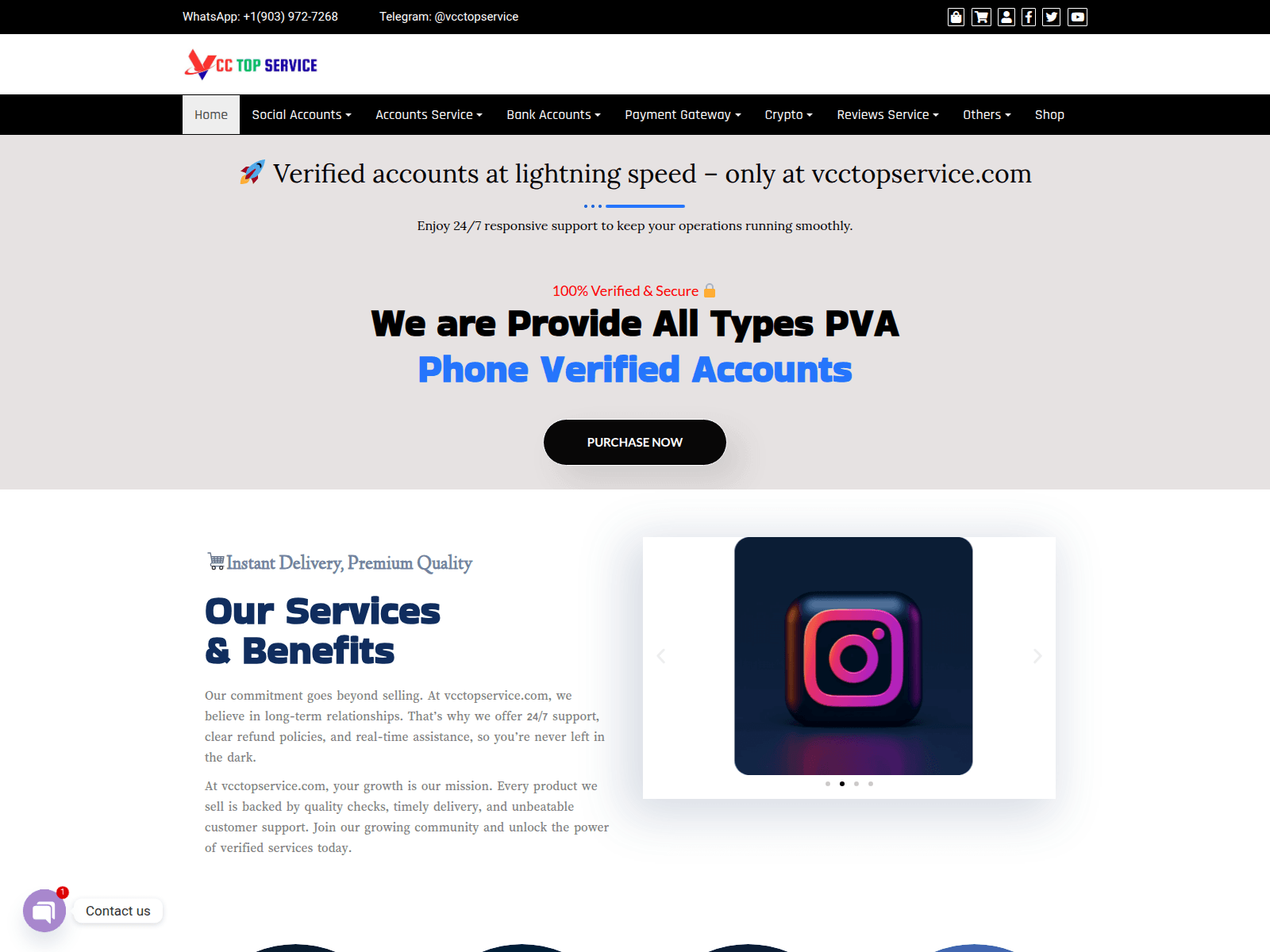 Screenshot of vcctopservice.com
