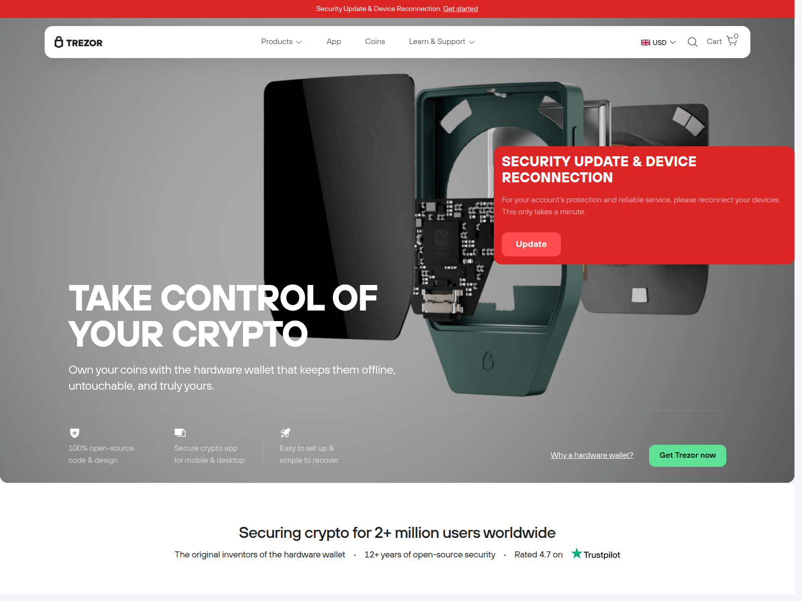 Screenshot of treizor.io