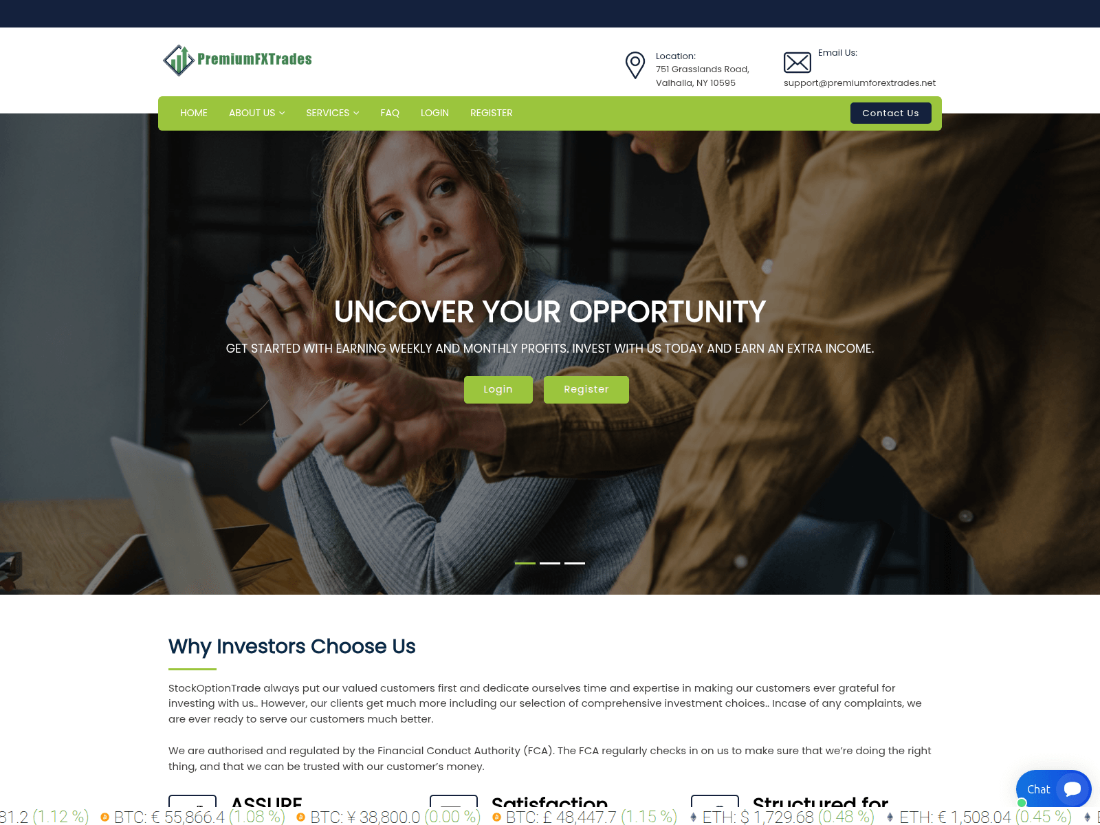 Знімок екрана premiumforextrades.net