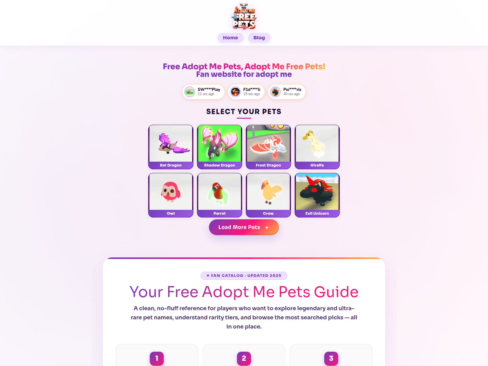 Screenshot of adoptmefree.com
