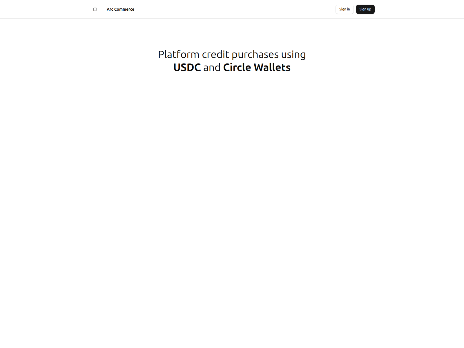 Screenshot of arc-commerce-rho.vercel.app