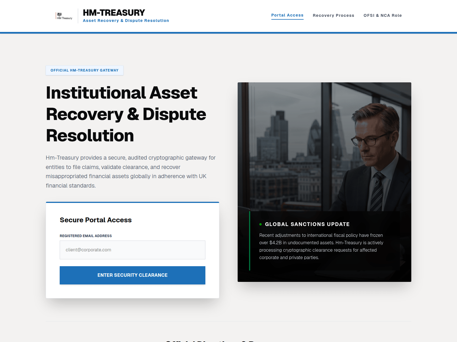Screenshot of hm-treasury-uk.ca