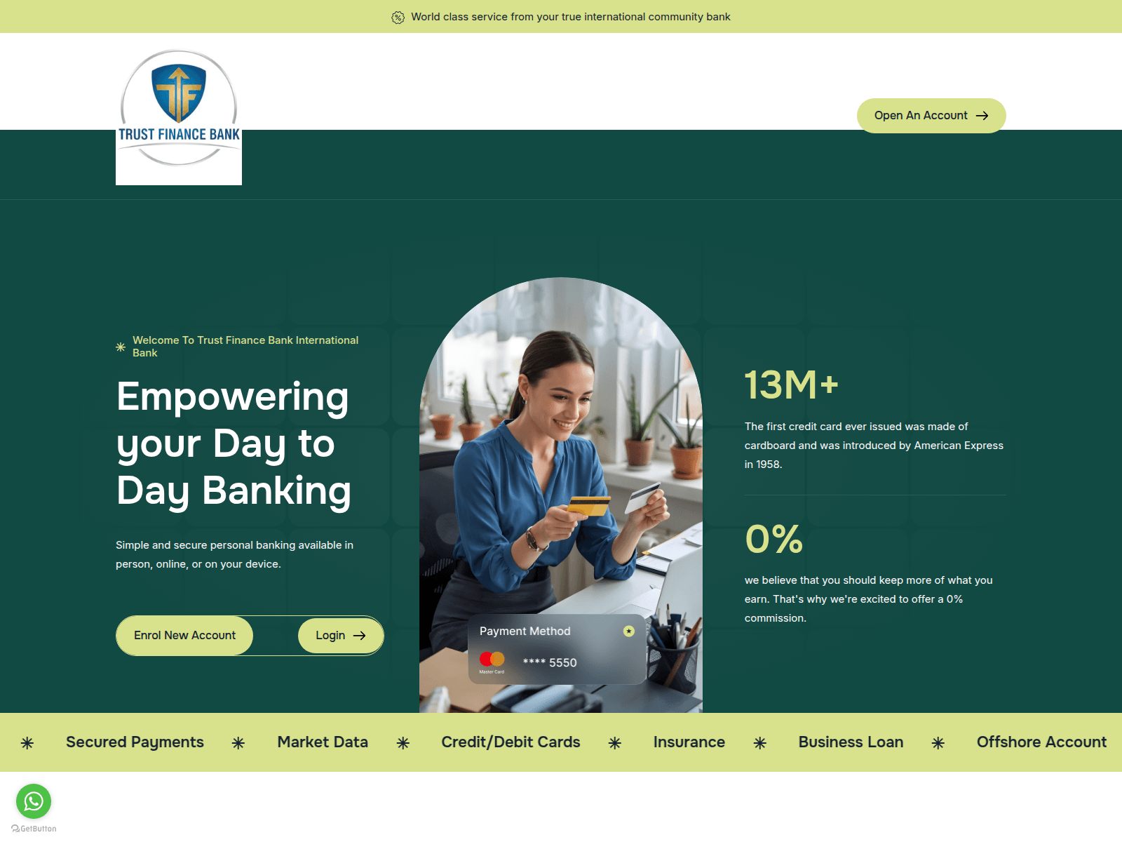 Screenshot of trustbackupfinance.com