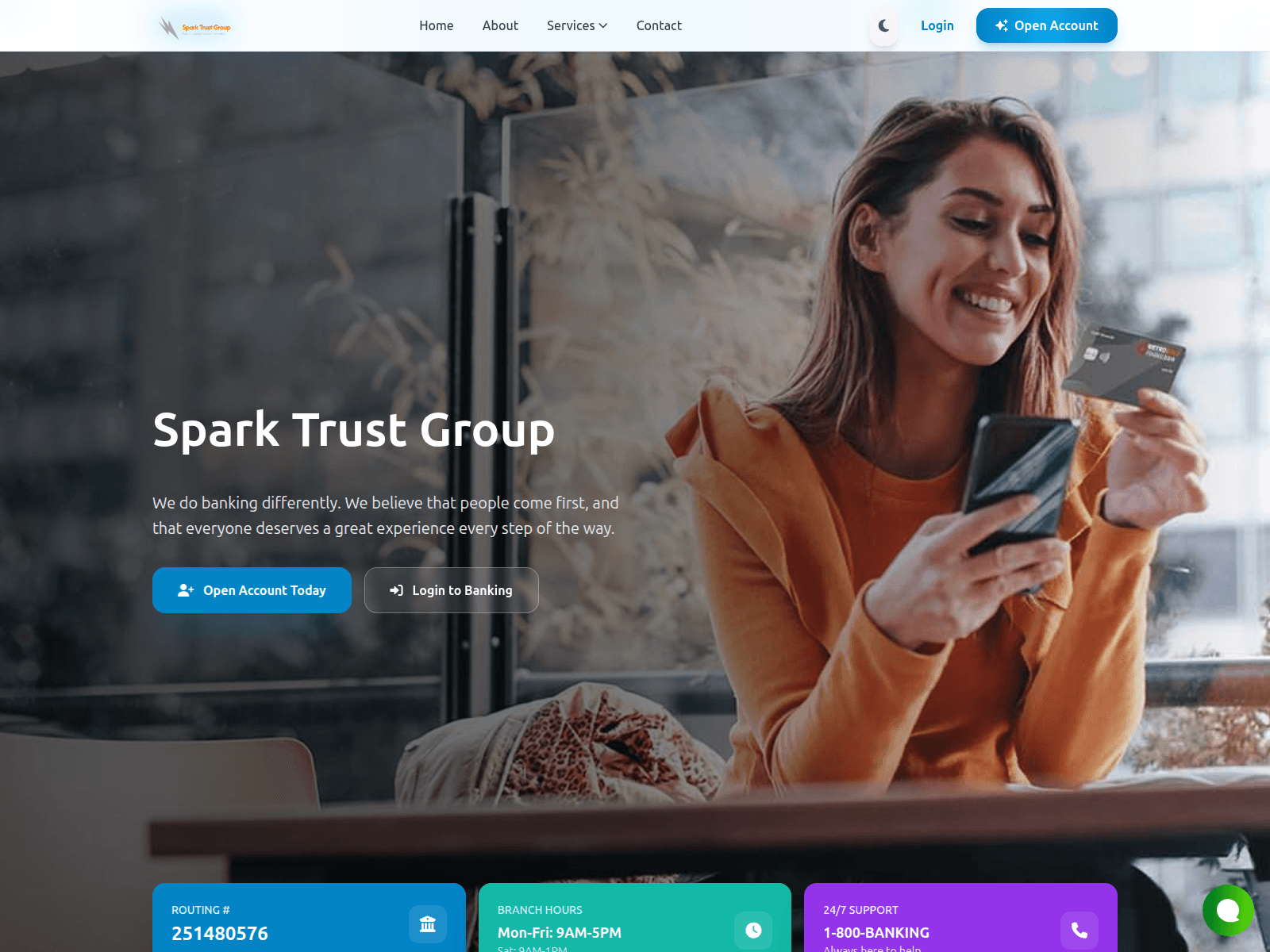 Screenshot of sparktrustgroup.org
