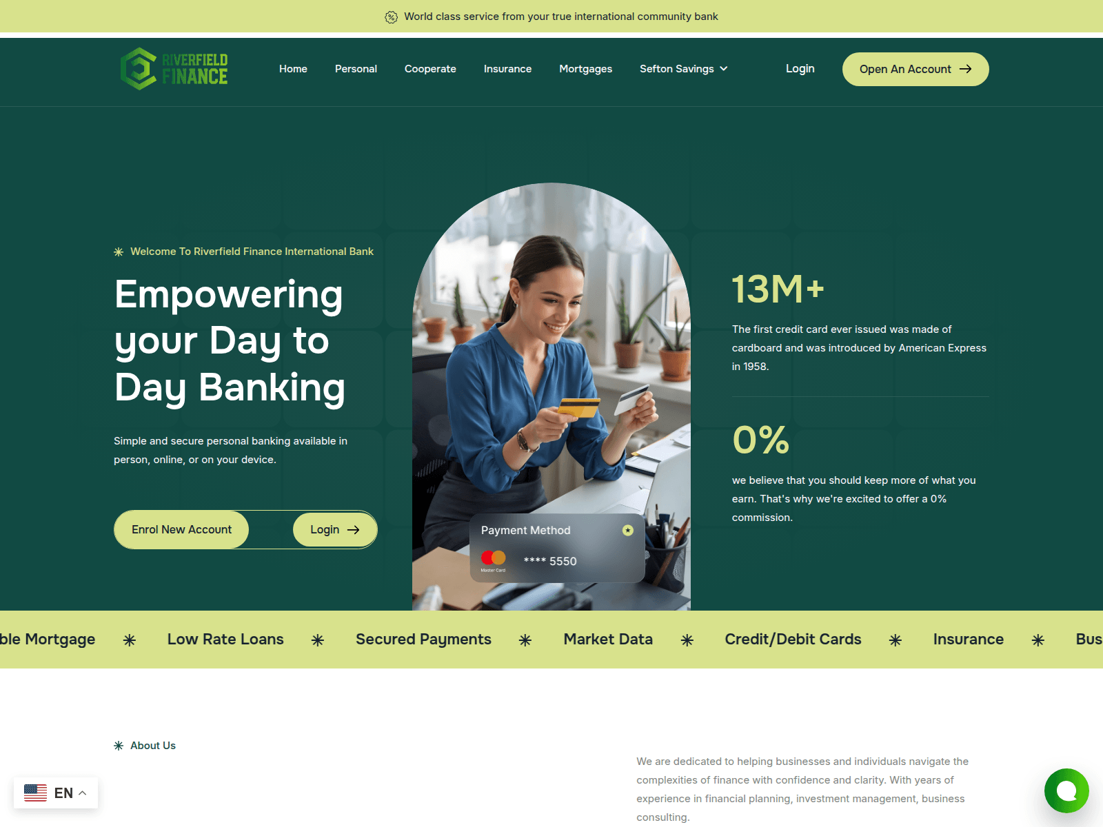 Screenshot of riverfieldfinance.org