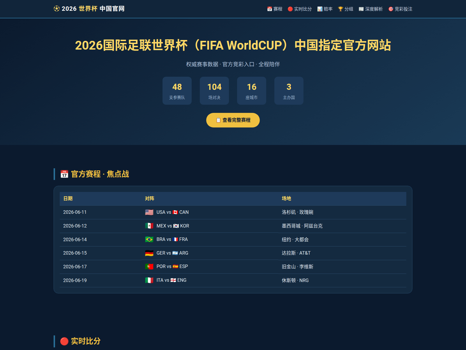 Screenshot of 2026fifashijiebei.com.cn