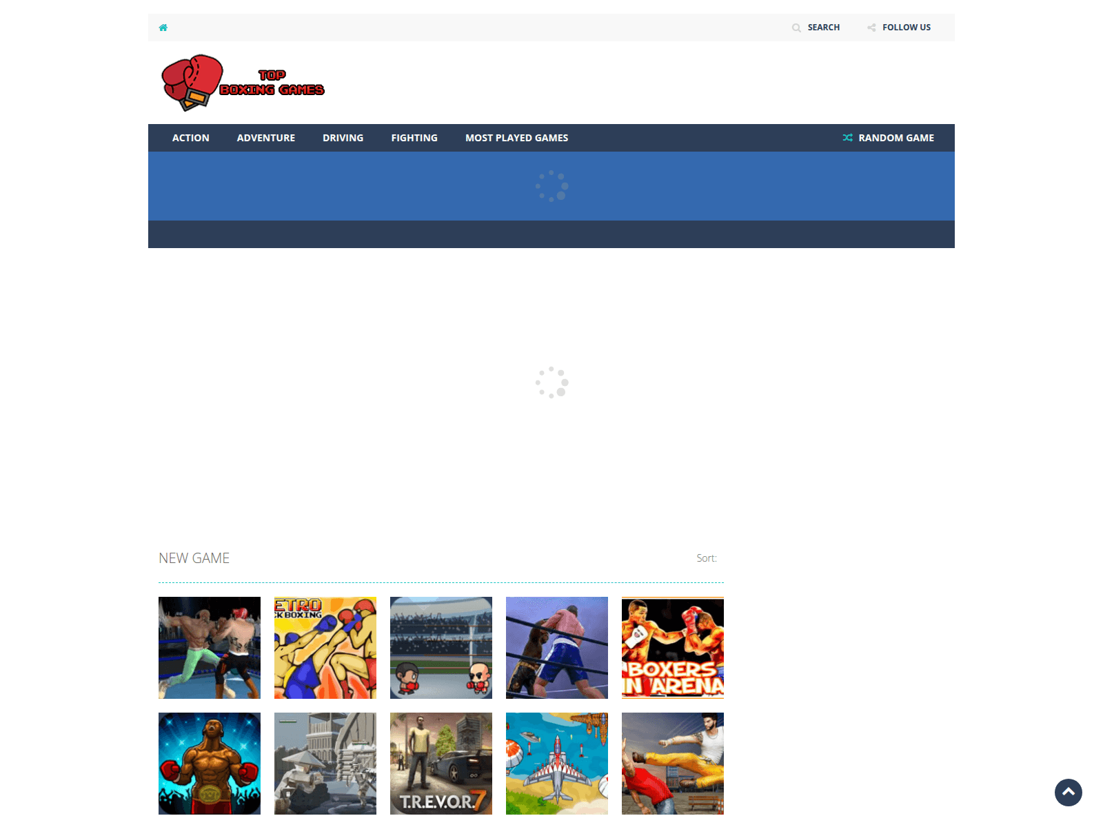 Screenshot of topboxinggames.com