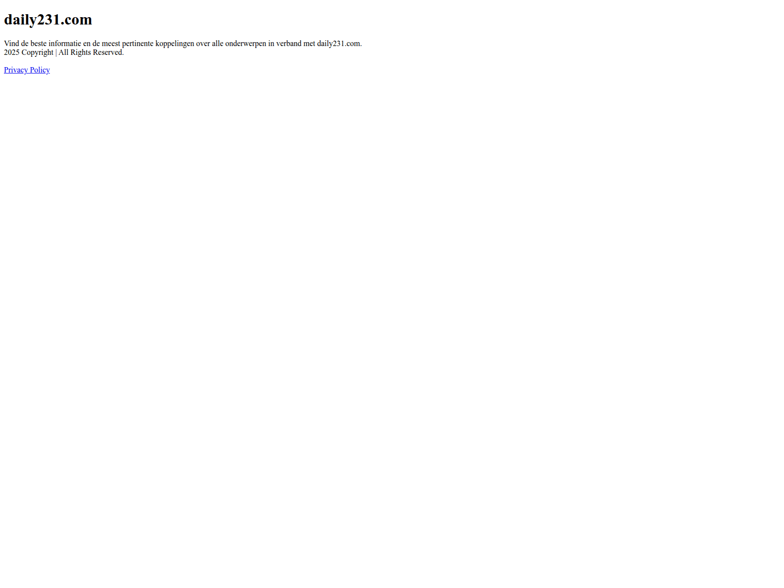 Screenshot of daily231.com