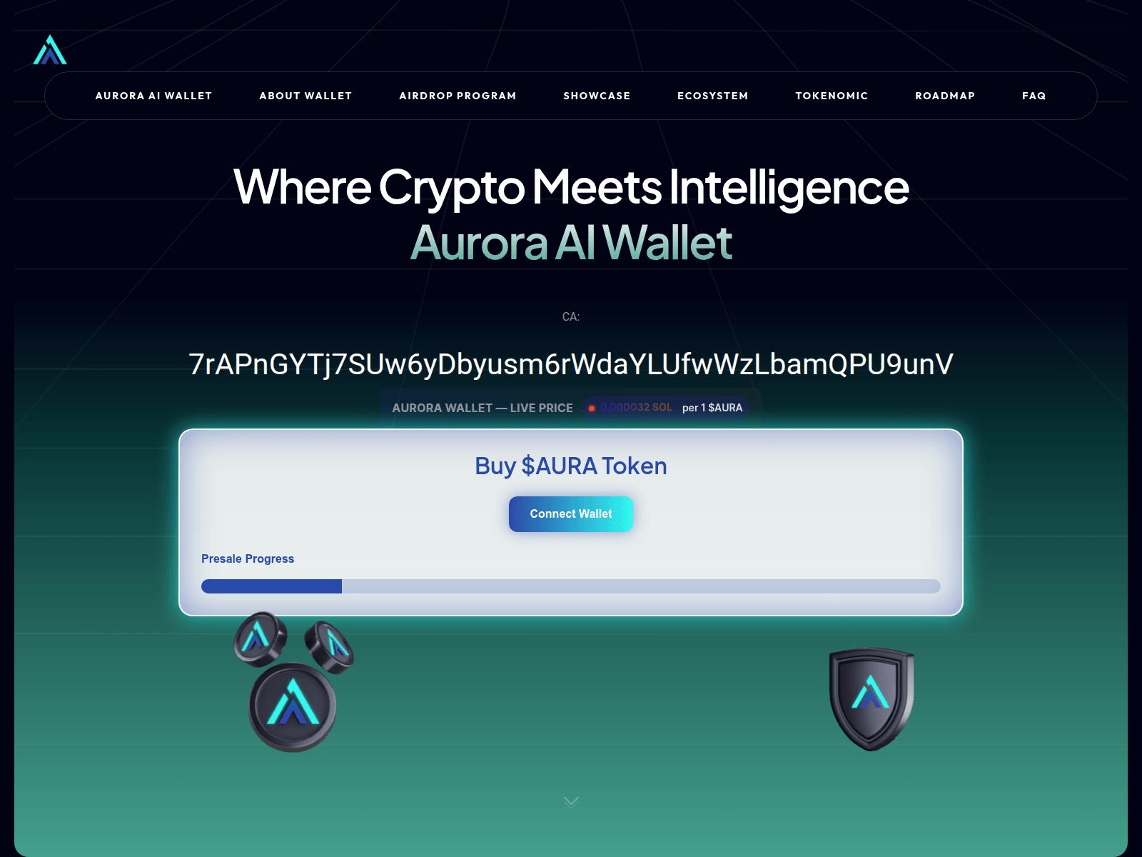 Screenshot of aurorawallet.app