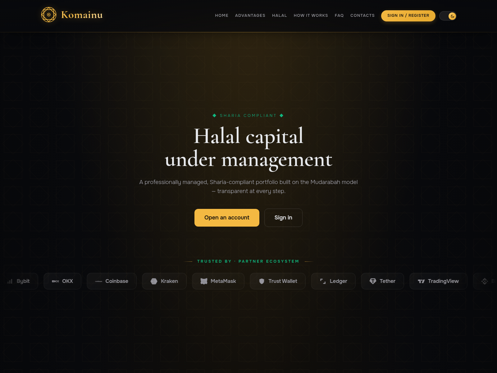 Screenshot of komainu-uae.com