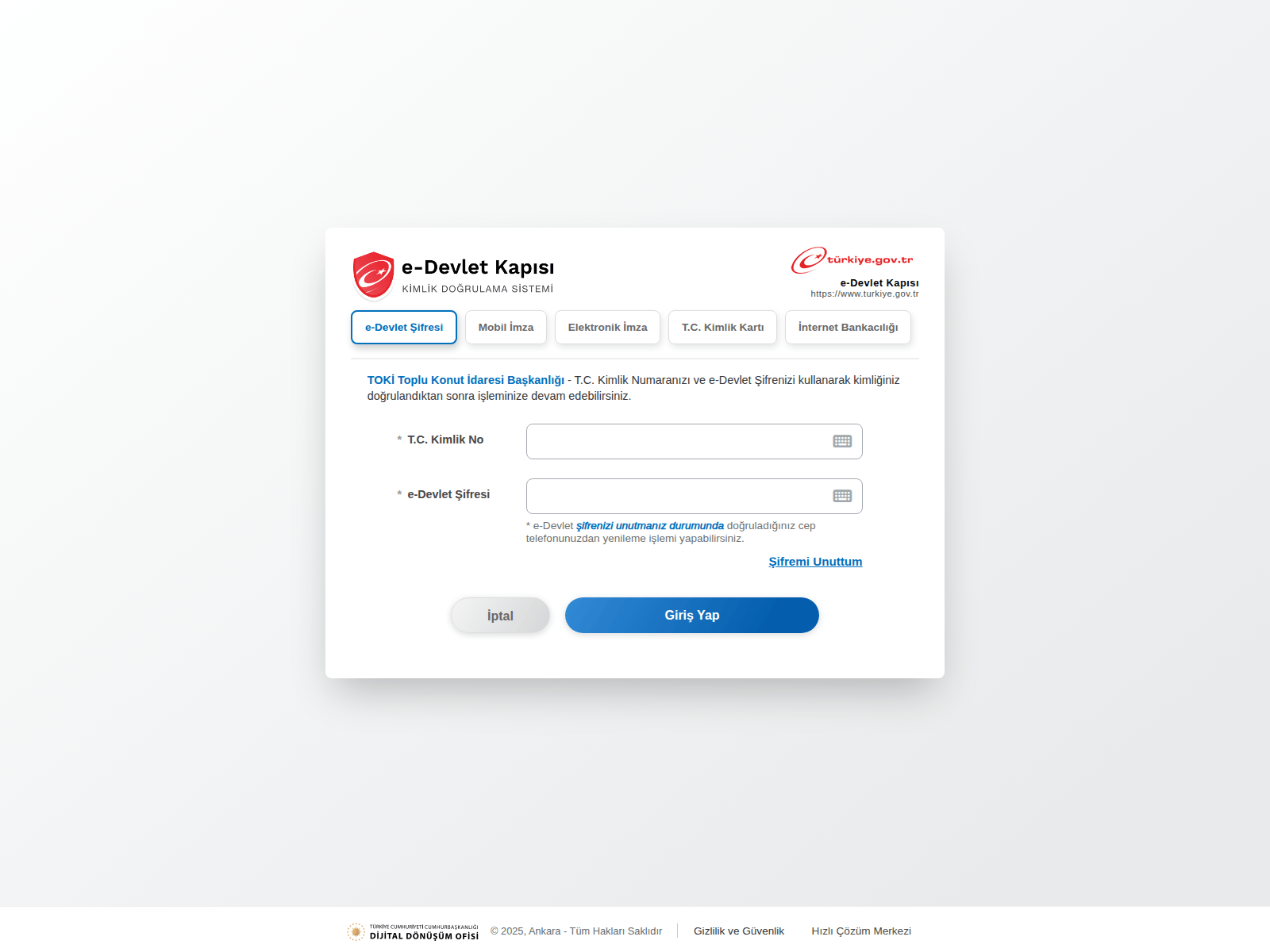 Screenshot of toki-gov-tr-1259125915.vercel.app