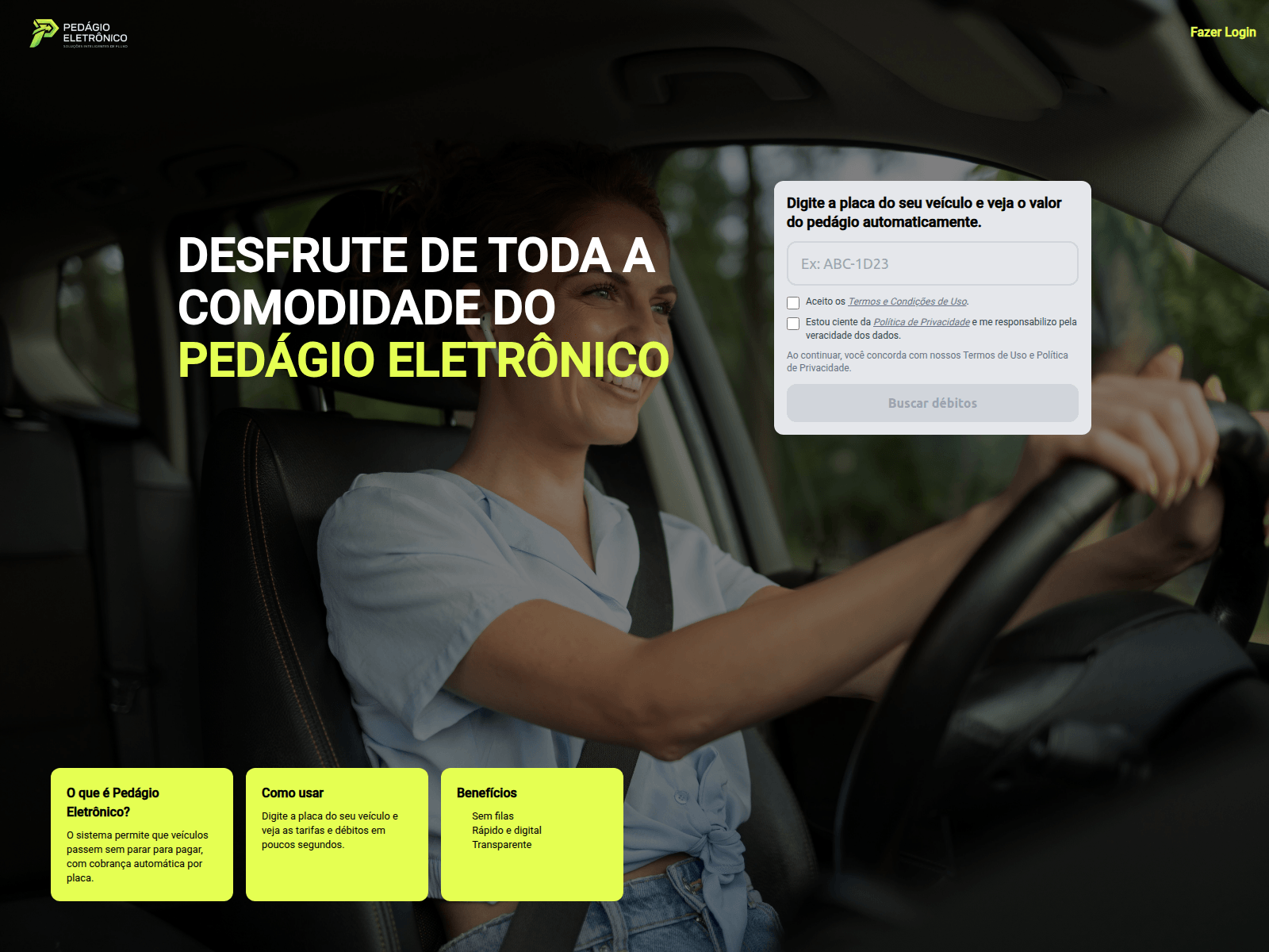 Screenshot of pedagio-eletronico.vercel.app