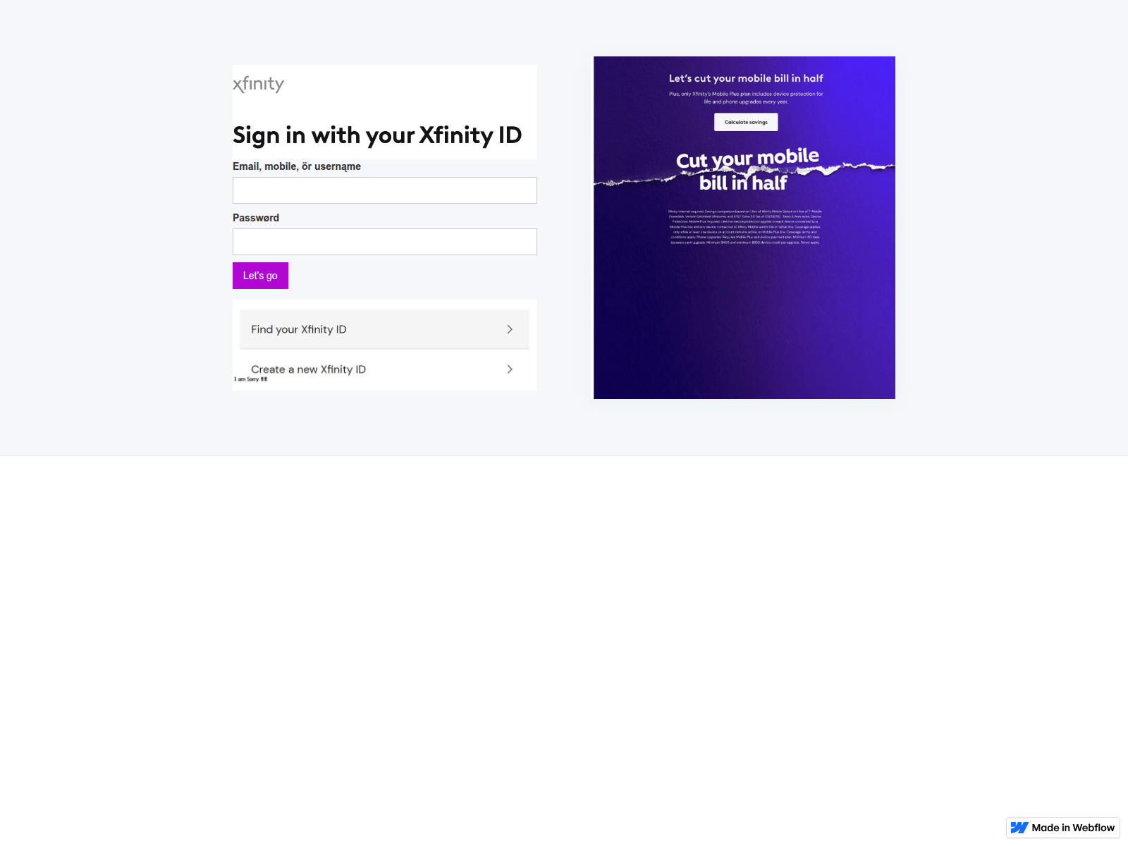 Screenshot of cdcomcat.webflow.io