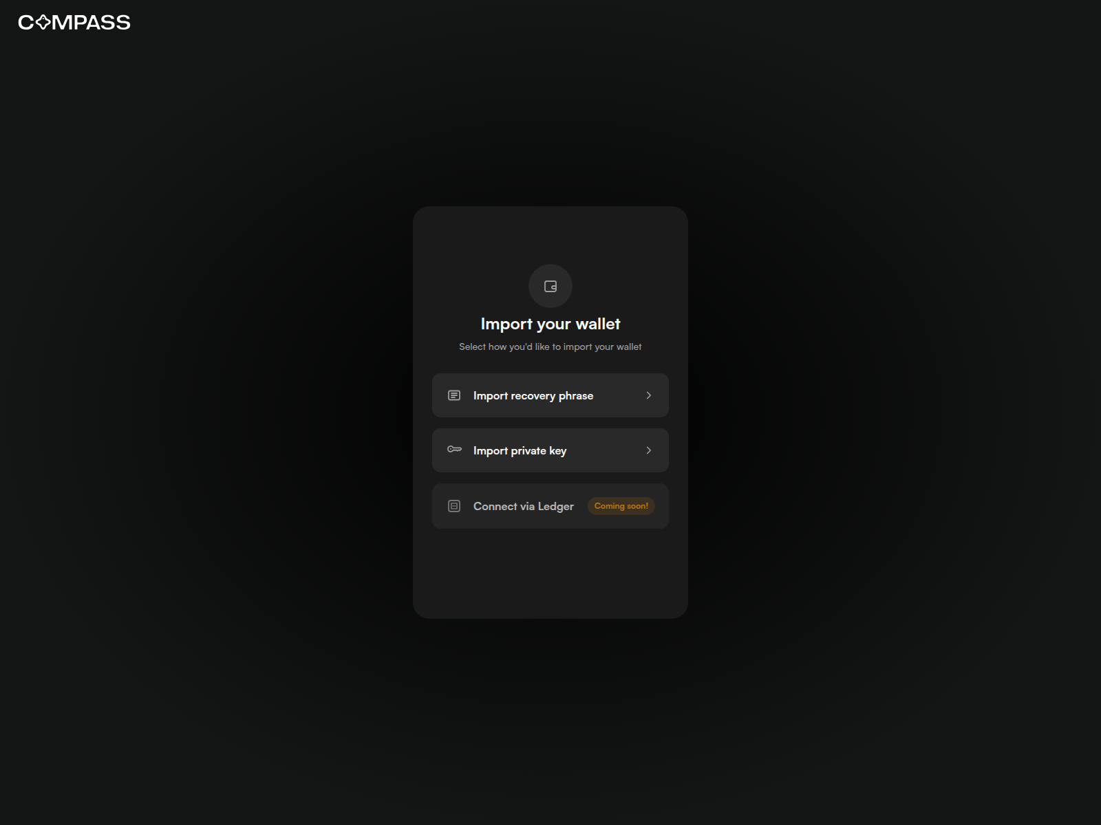 Screenshot of compasswallet.cc