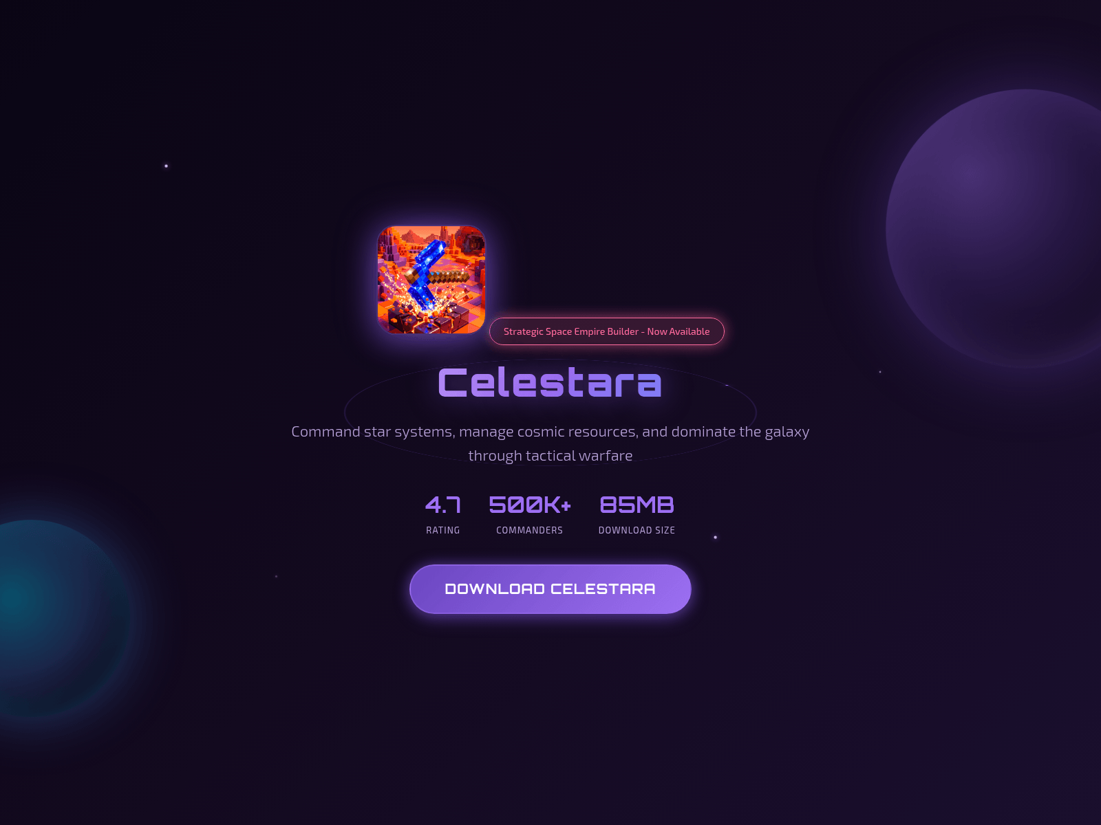 Screenshot of celestara-game.app