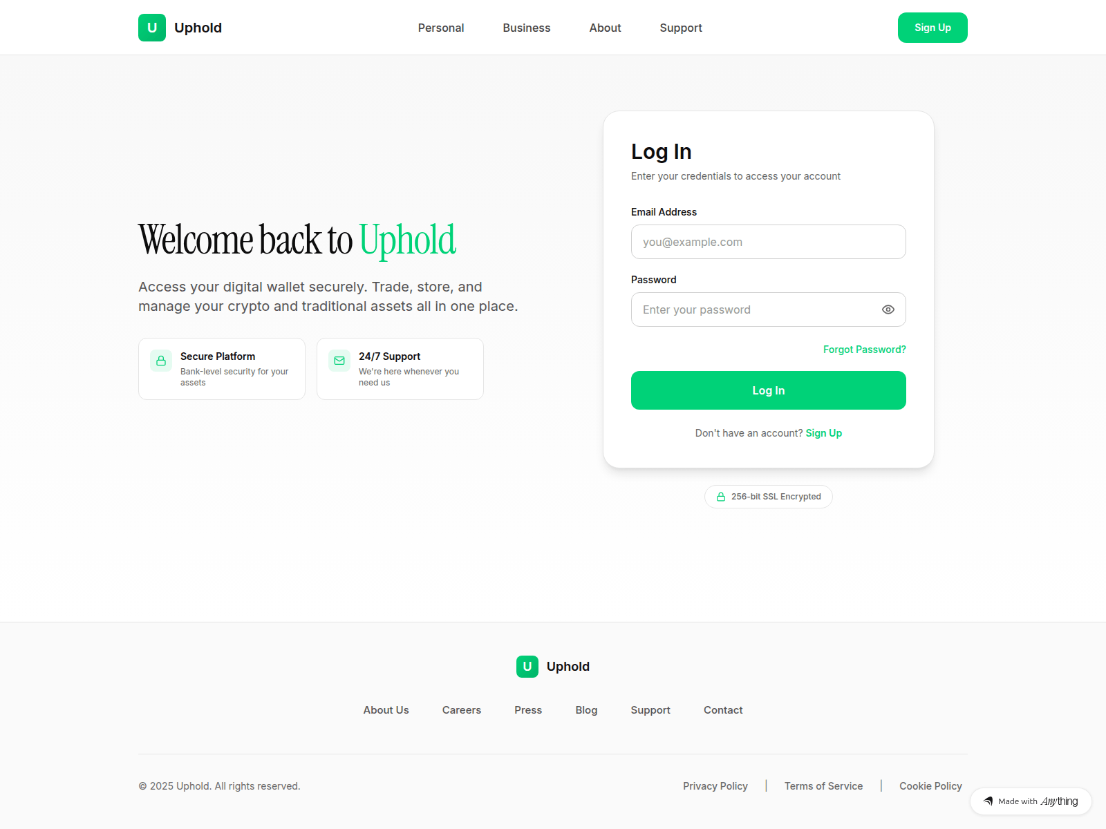 Screenshot of upholld-web-en.created.app