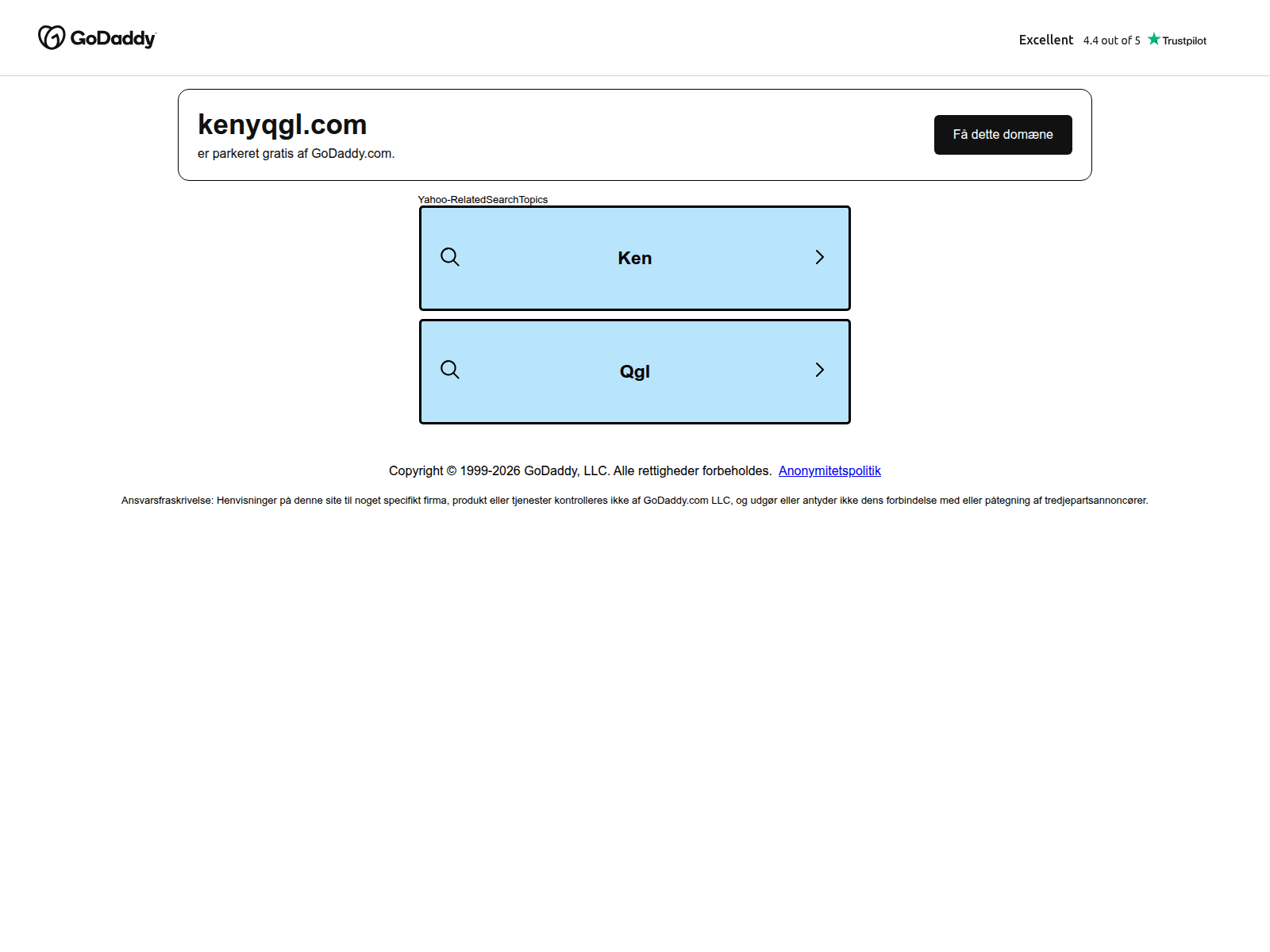 Знімок екрана kenyqgl.com