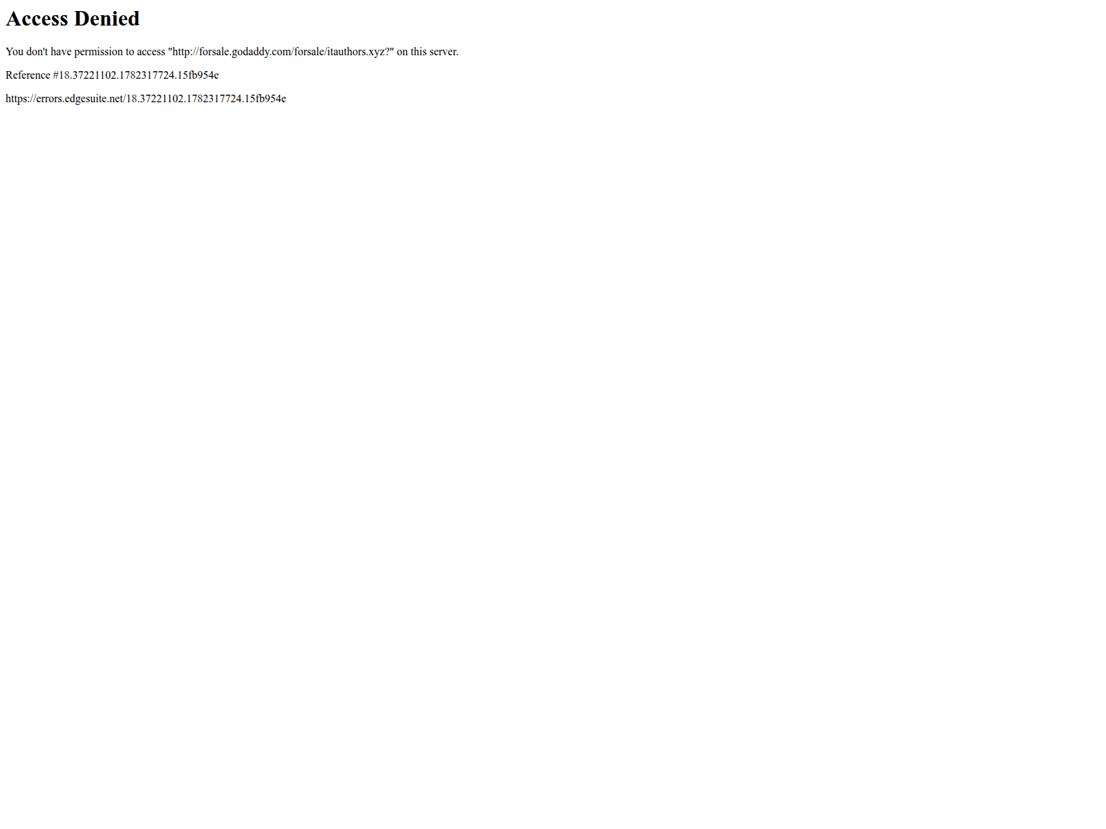 Screenshot of itauthors.xyz