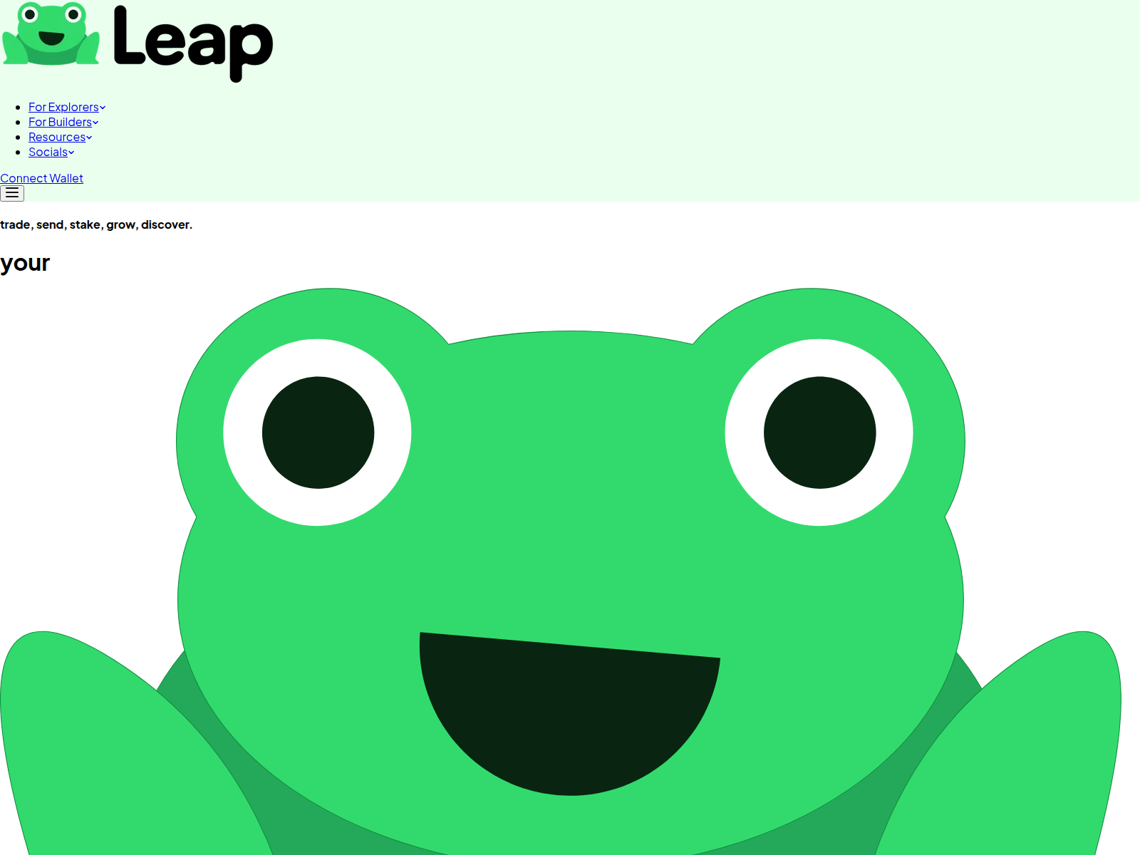 Screenshot of leapcosmoswallet.com