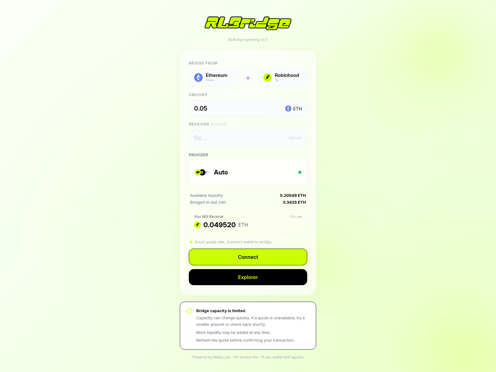 Screenshot of rlbridge.xyz