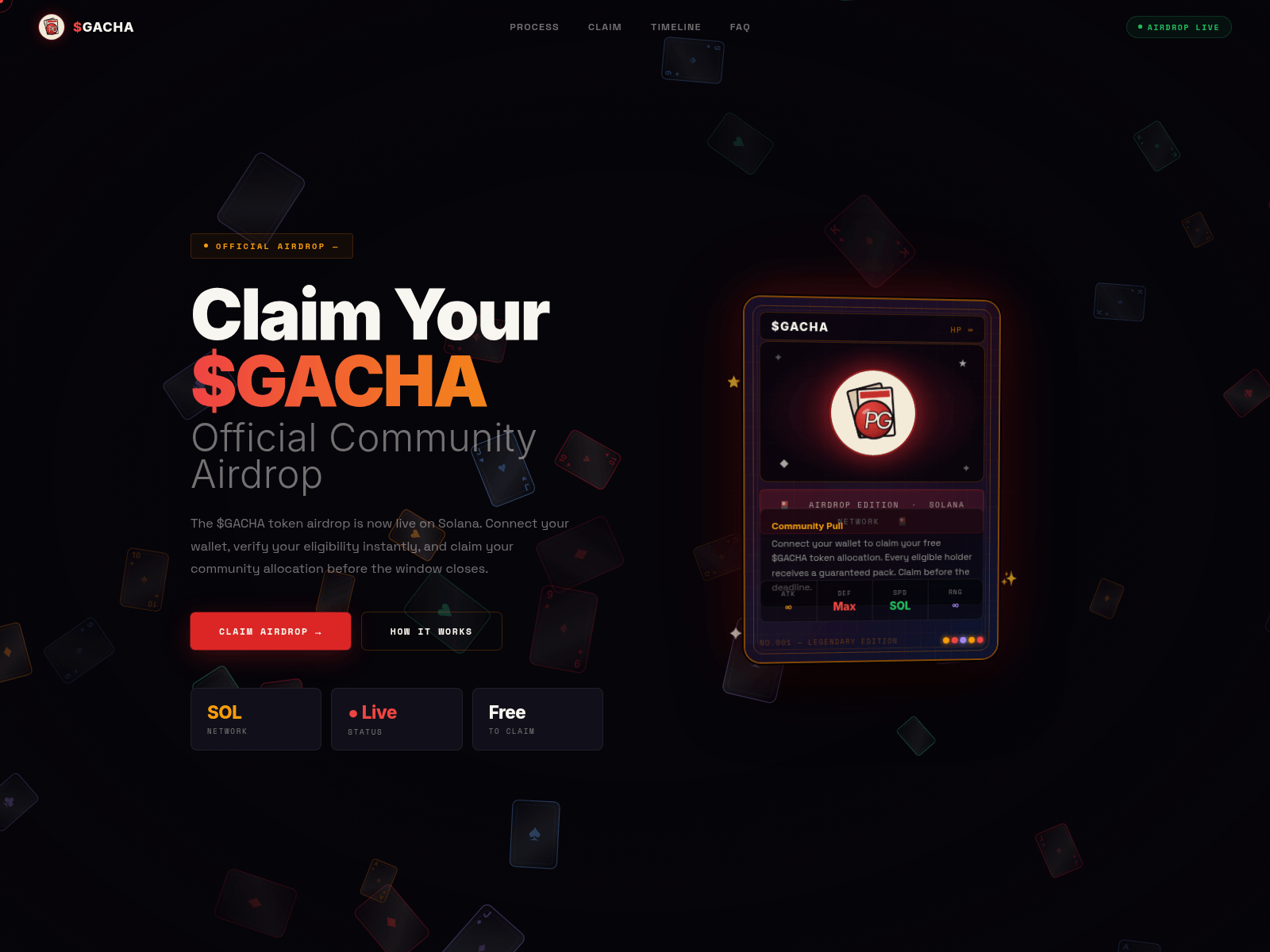 Screenshot of solana-gacha.com