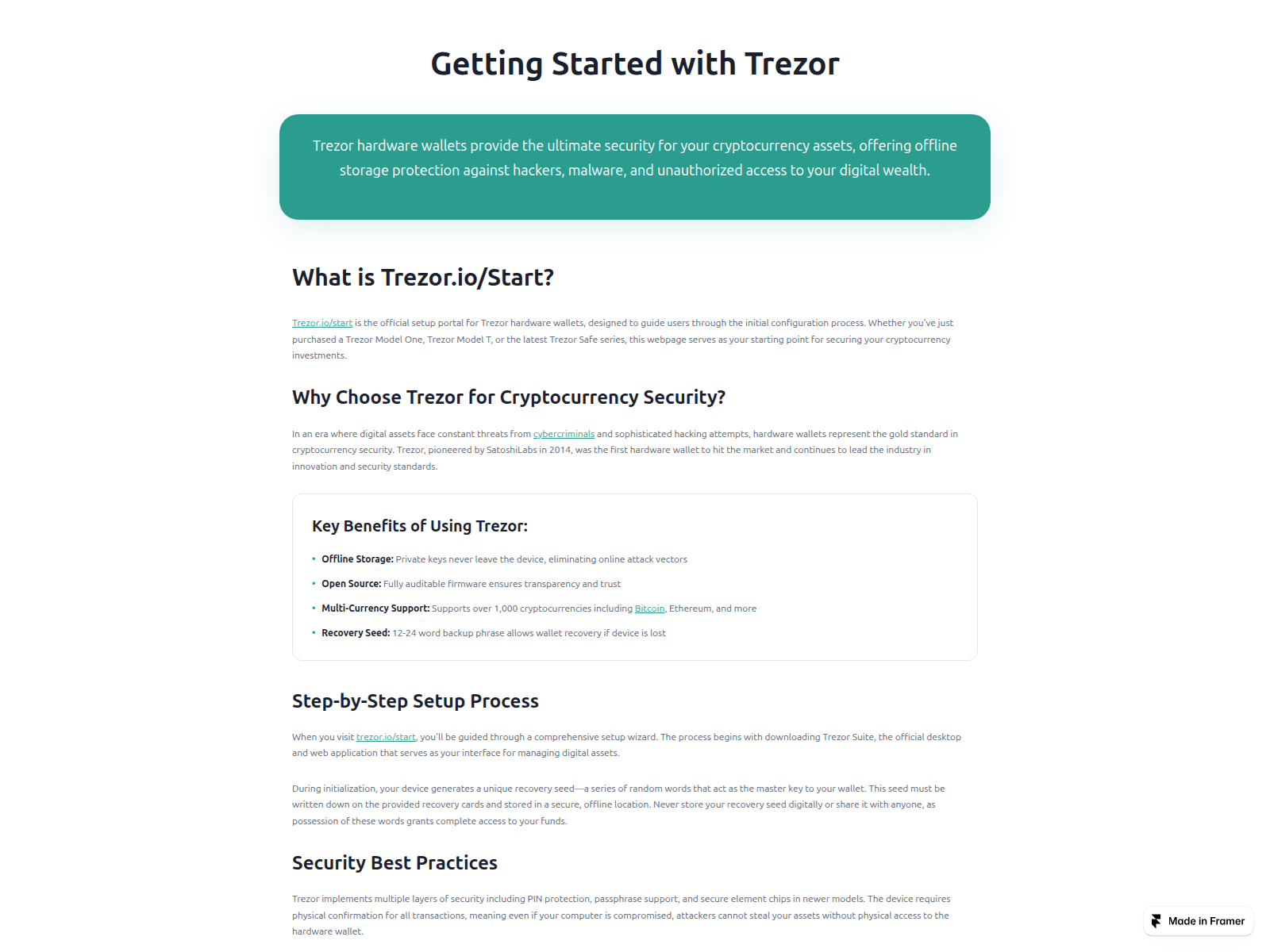 Screenshot of io-start-trezeer.framer.ai