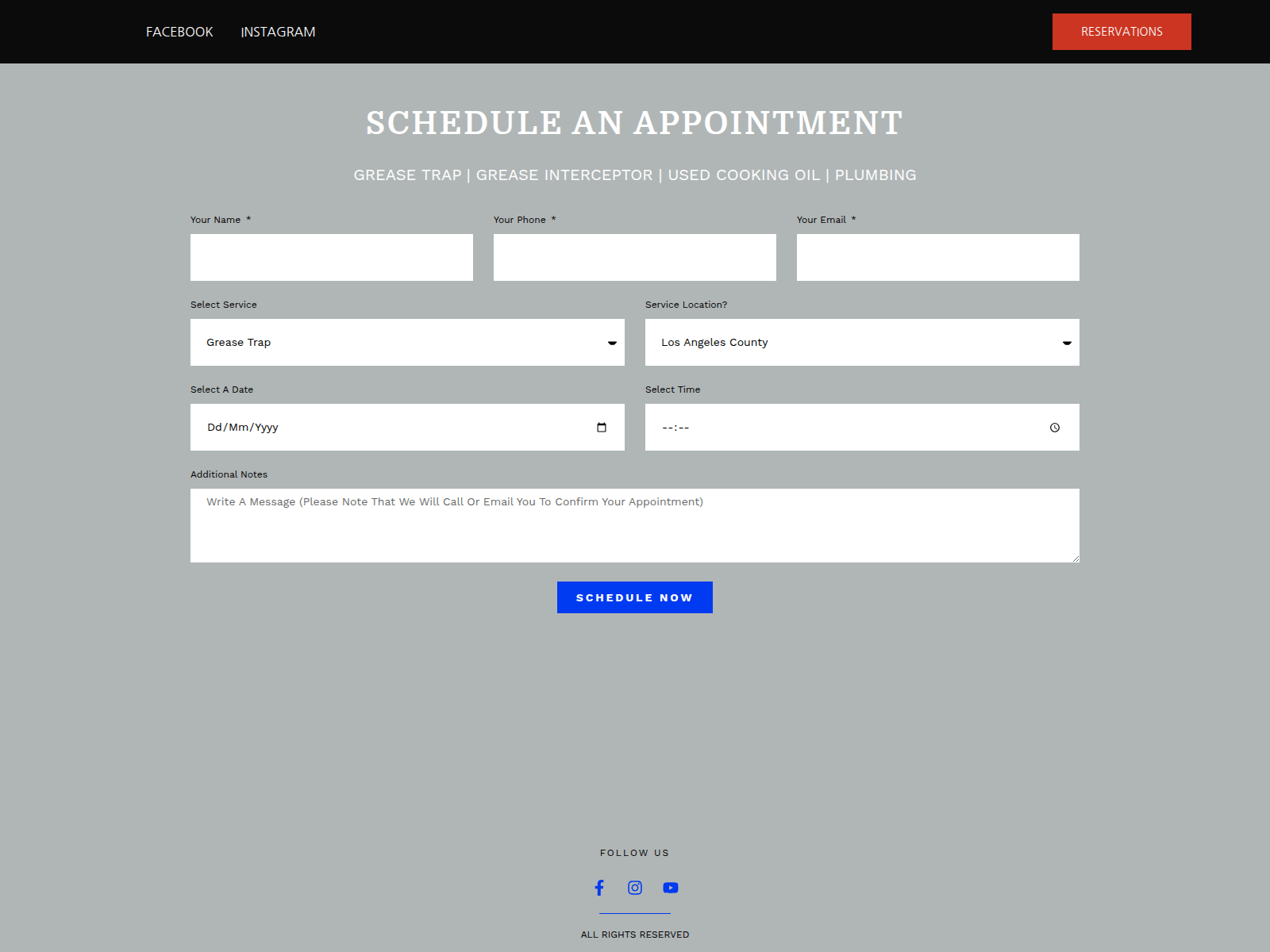 Screenshot of thegreasebucket.com