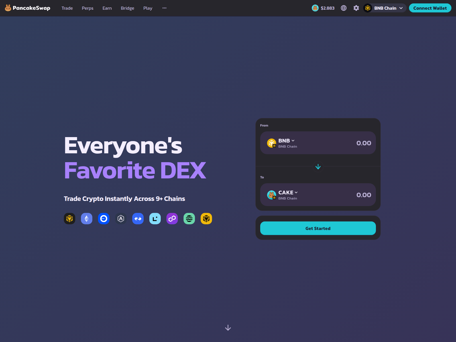 Screenshot of pancakeswap-dex.netlify.app
