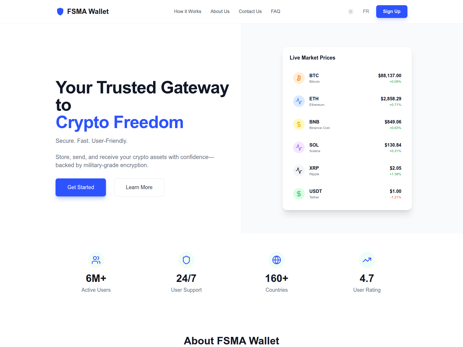 Screenshot of fsma-wallet.com