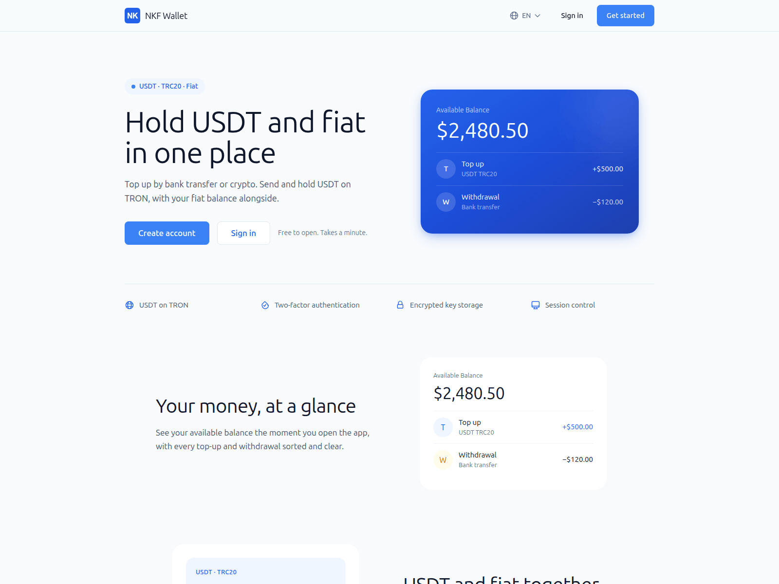 Screenshot of nkfwallet.com