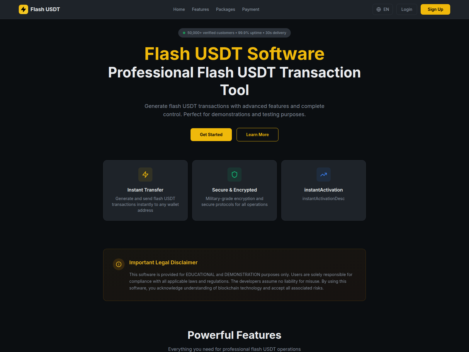 Screenshot of flasho-usdt.com