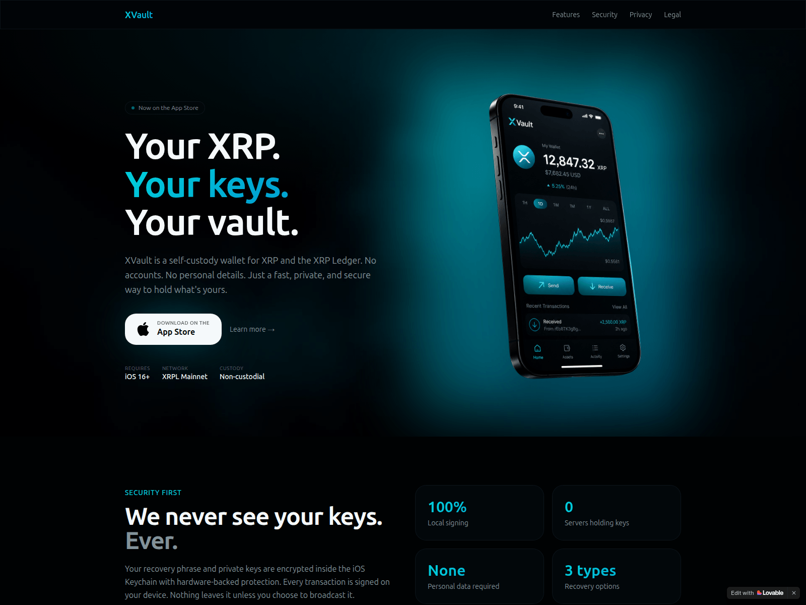 Screenshot of getxrpvault.com