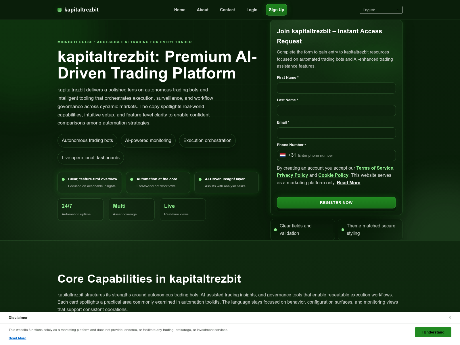 Screenshot di kapitaltrezbit.com
