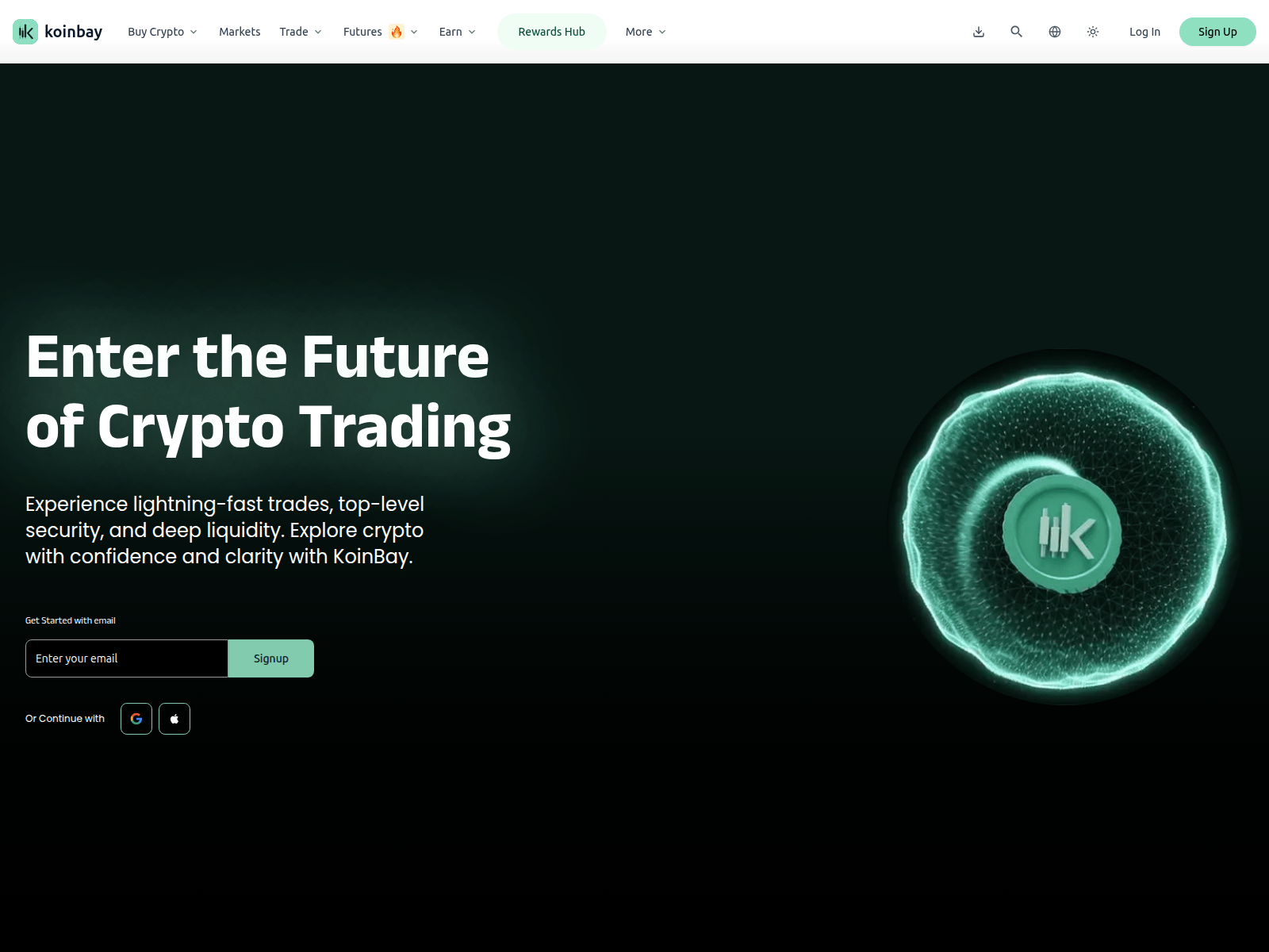 Screenshot von koinbay.com