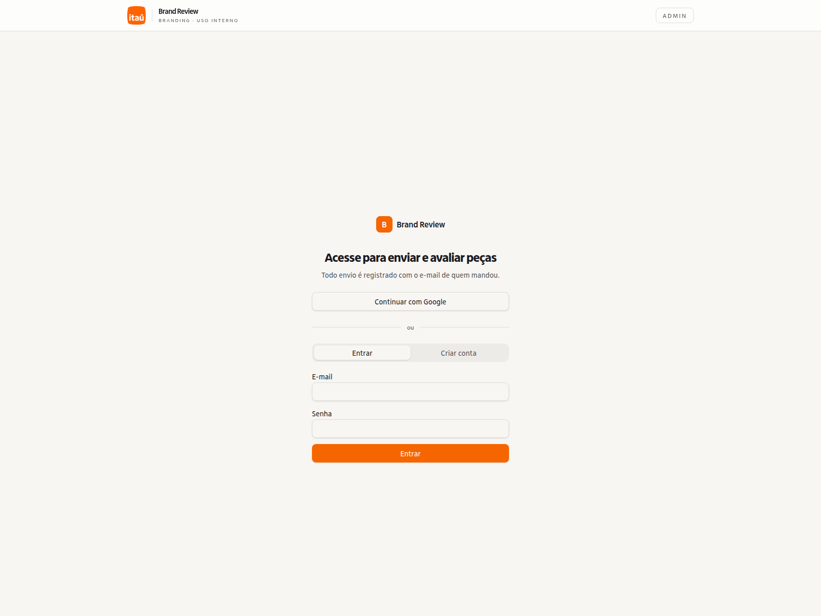 Screenshot of brandreview-itau.app