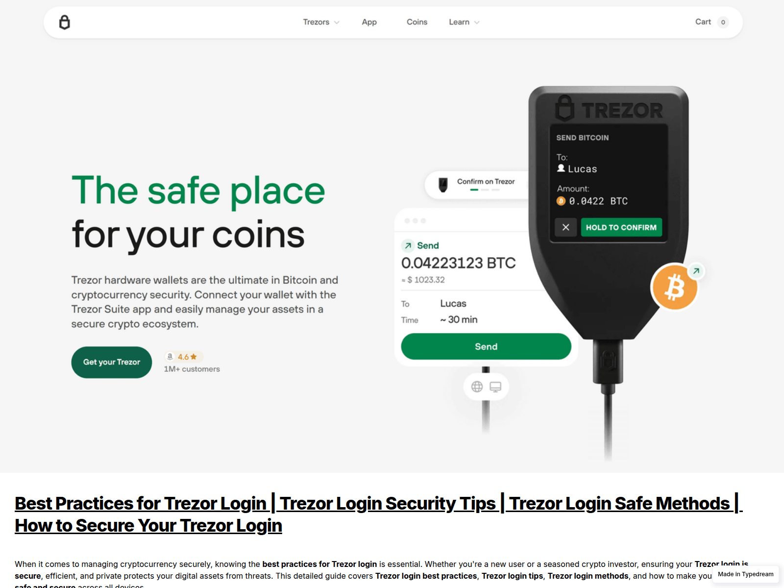 Screenshot of en-treezer-us-logins.typedream.app
