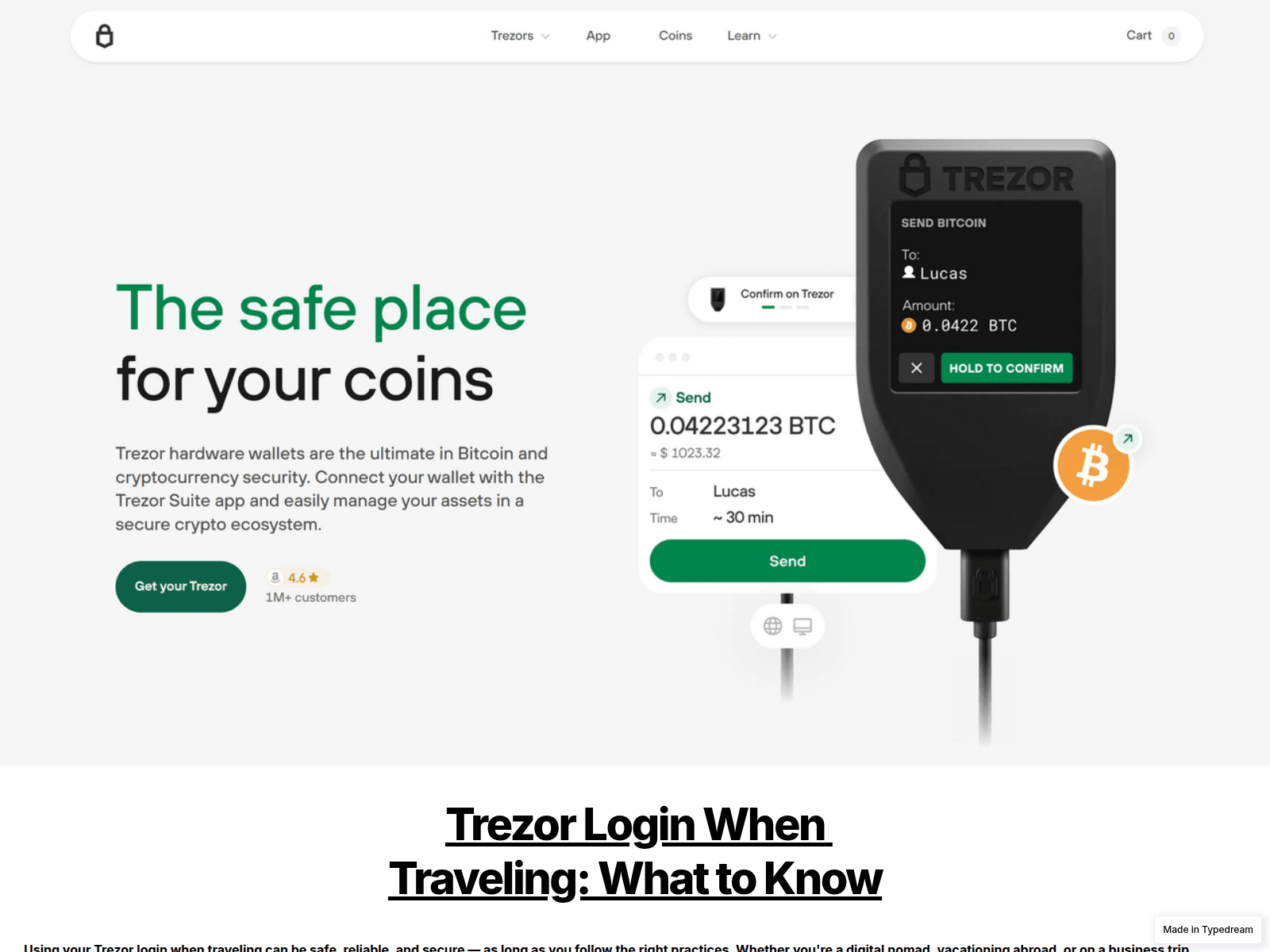 Screenshot of en-trezor-auths-login.typedream.app