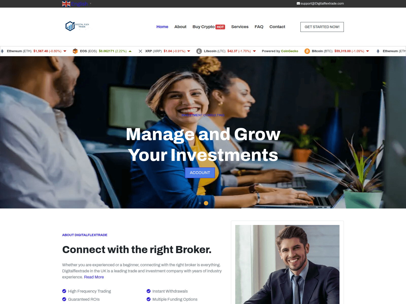 Screenshot of digitalflextrade.com