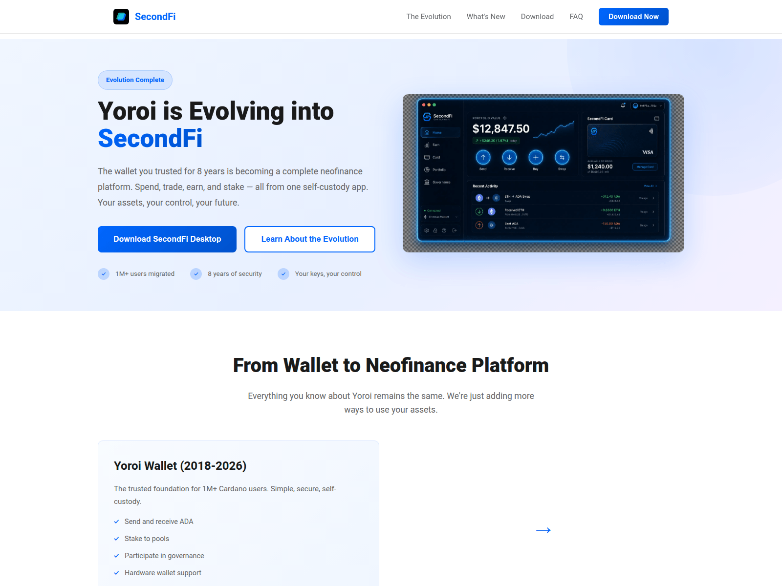 Screenshot of yoroi-wallet.co