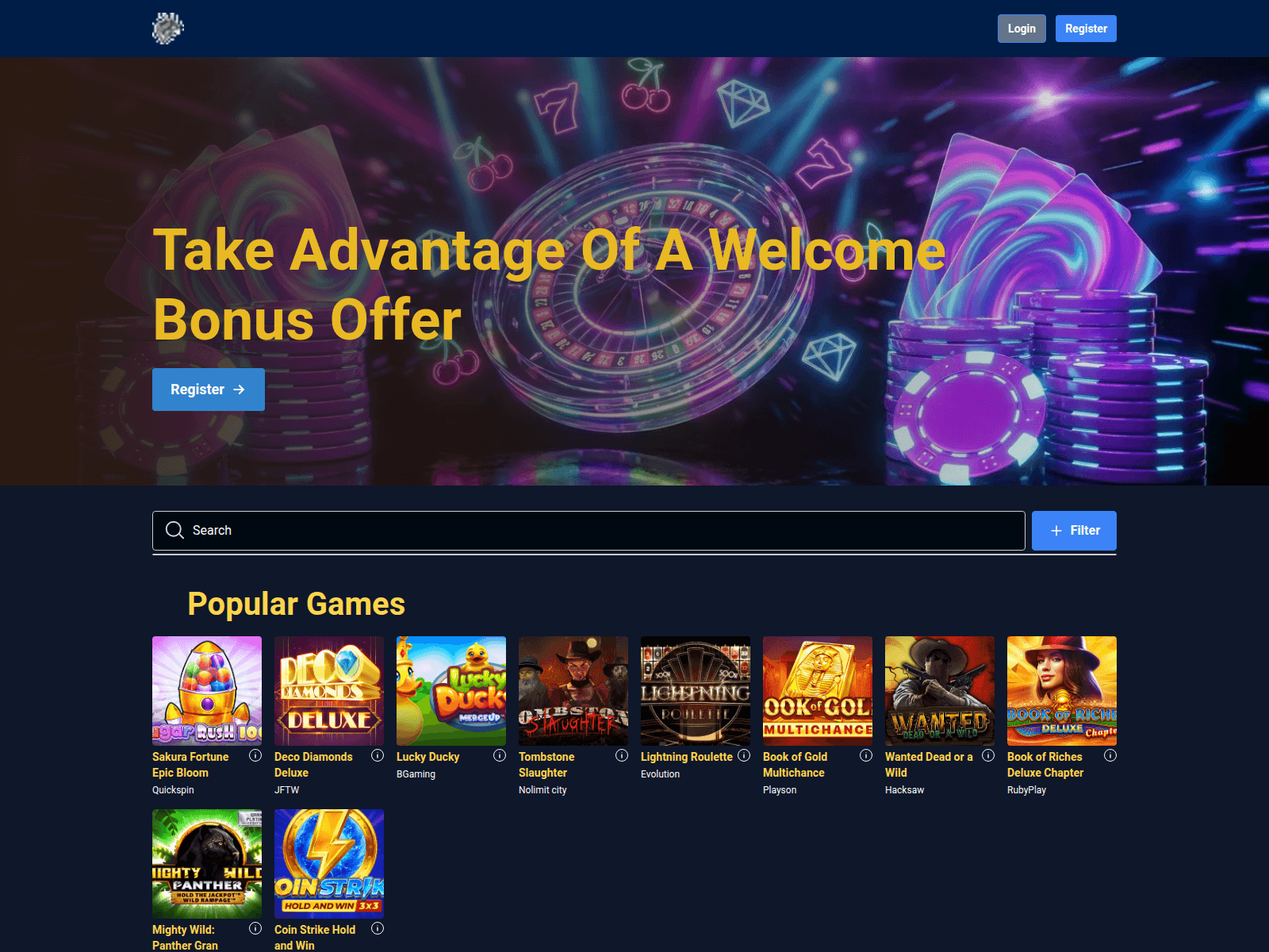 Screenshot of casino-betgrw.com