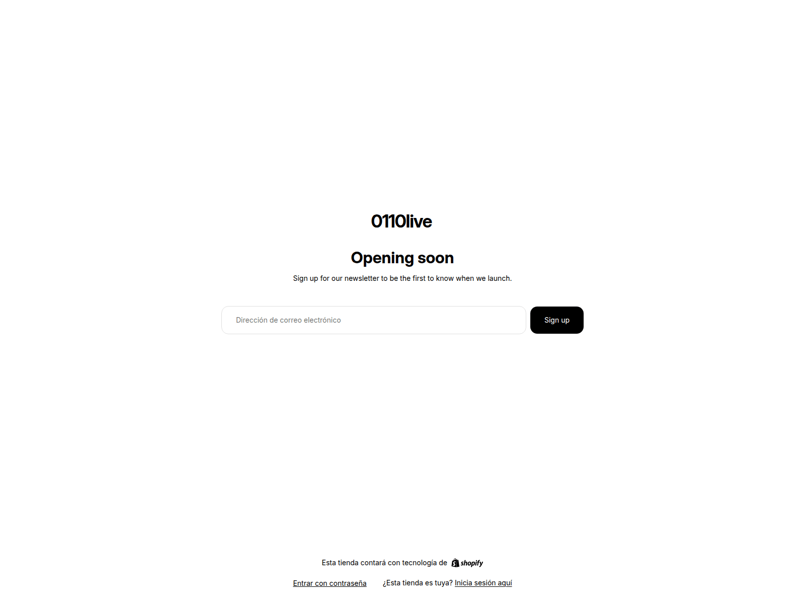 Screenshot of 0110live.com