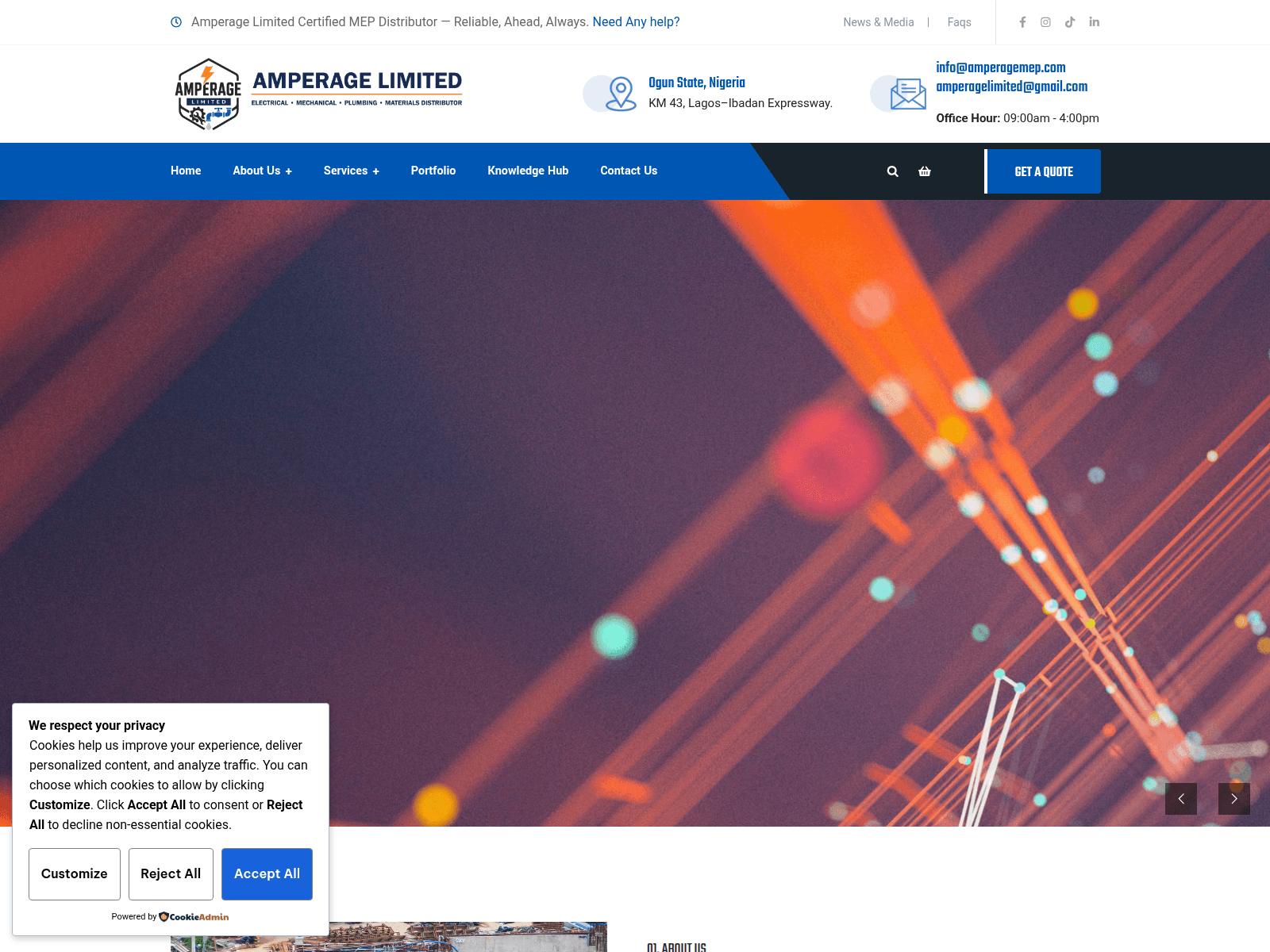 Screenshot of amperagemep.com
