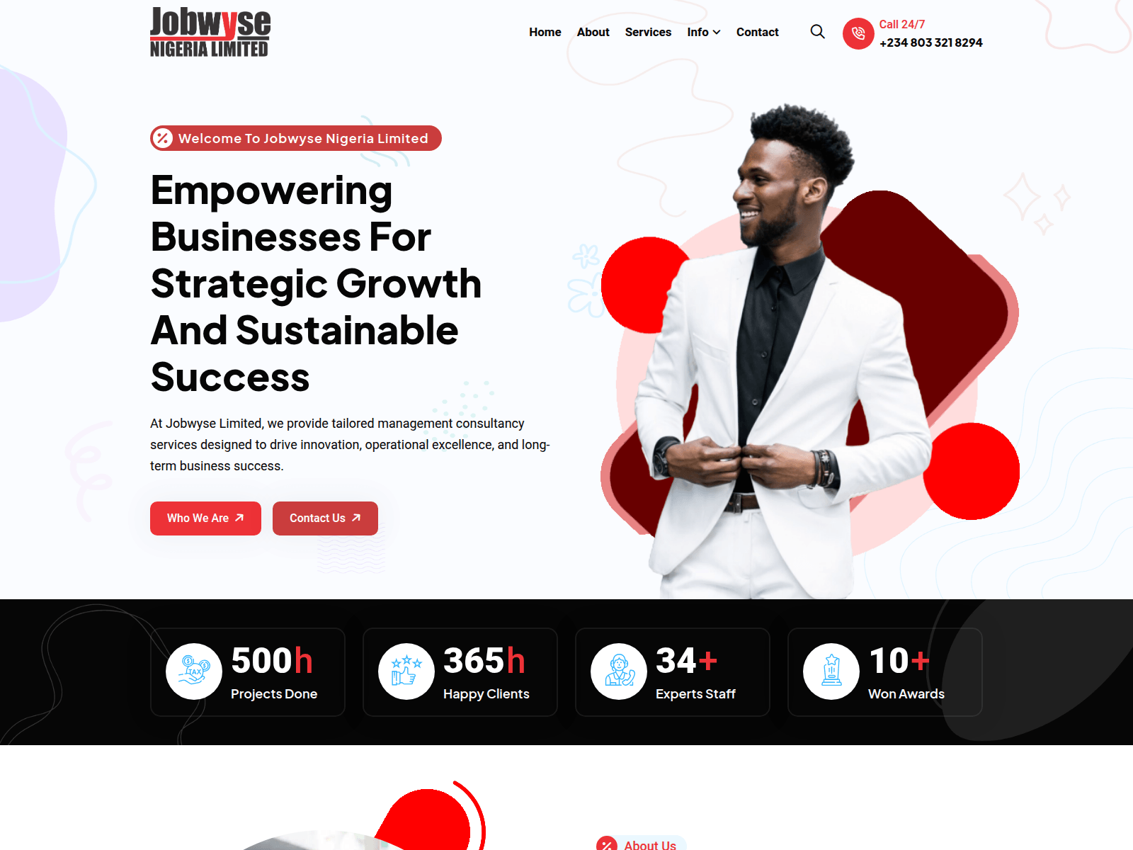 Screenshot of jobwyseltd.com