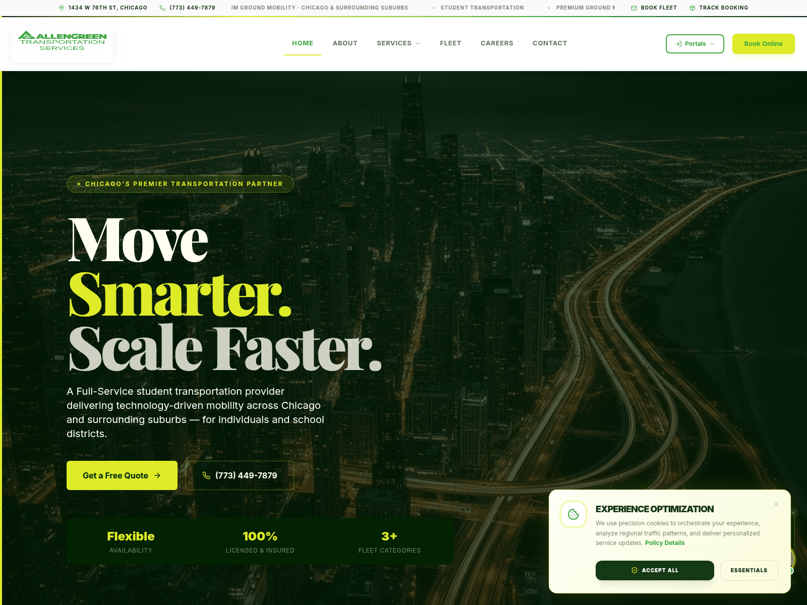 Screenshot of www.allengreentransportation.com.midwayhealthinc.com