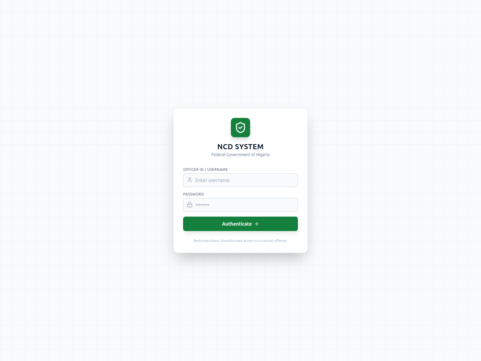 Screenshot of ncd.spotechsolutions.com.ng