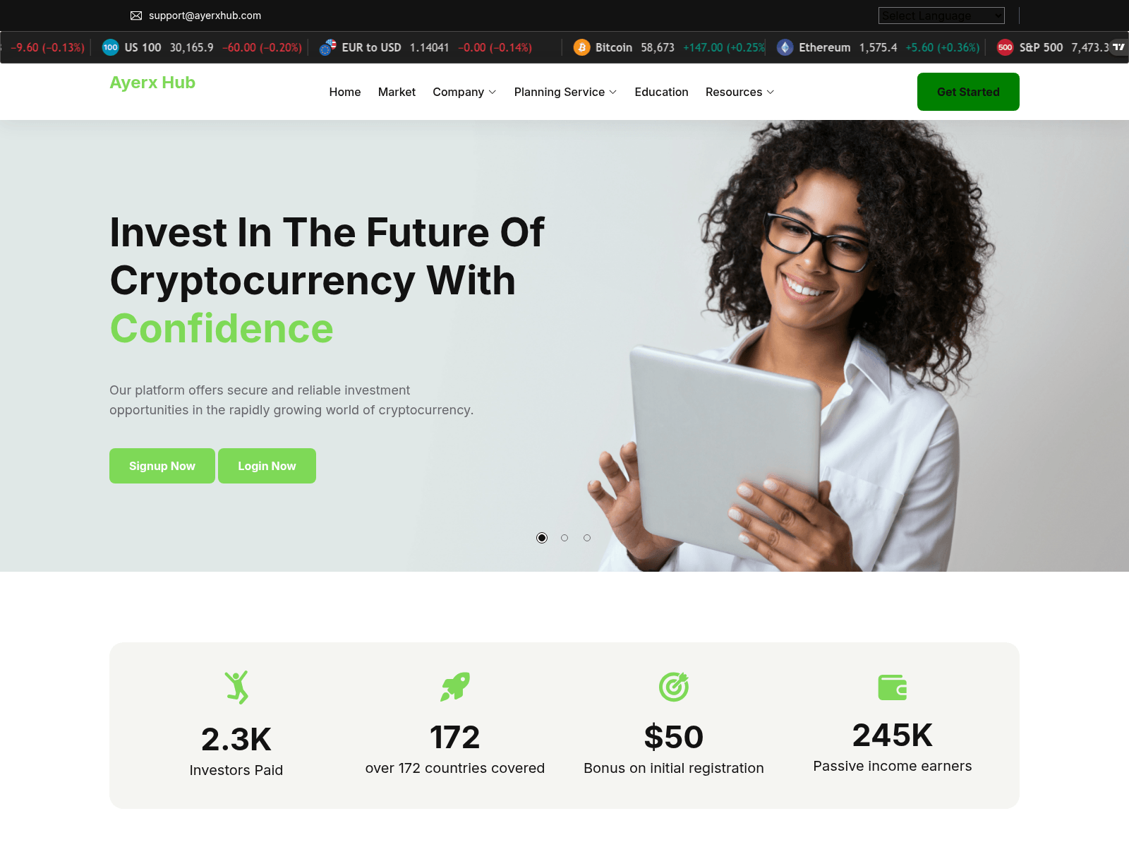 Screenshot of ayerxhub.com